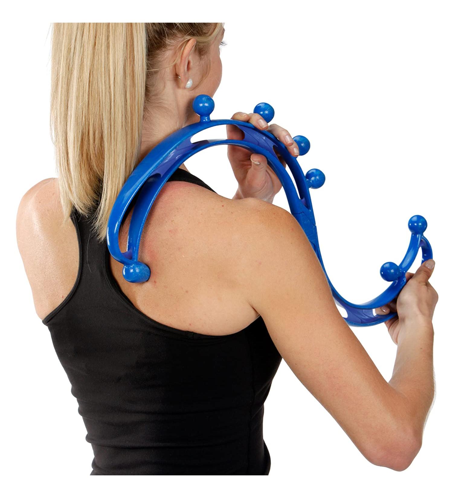 BackJoy Trigger Point Relief Self Massage Stick - Foldable Therapy for Lower Back Neck & Foot - Blue - One Size - Buy Online on GoSupps.com