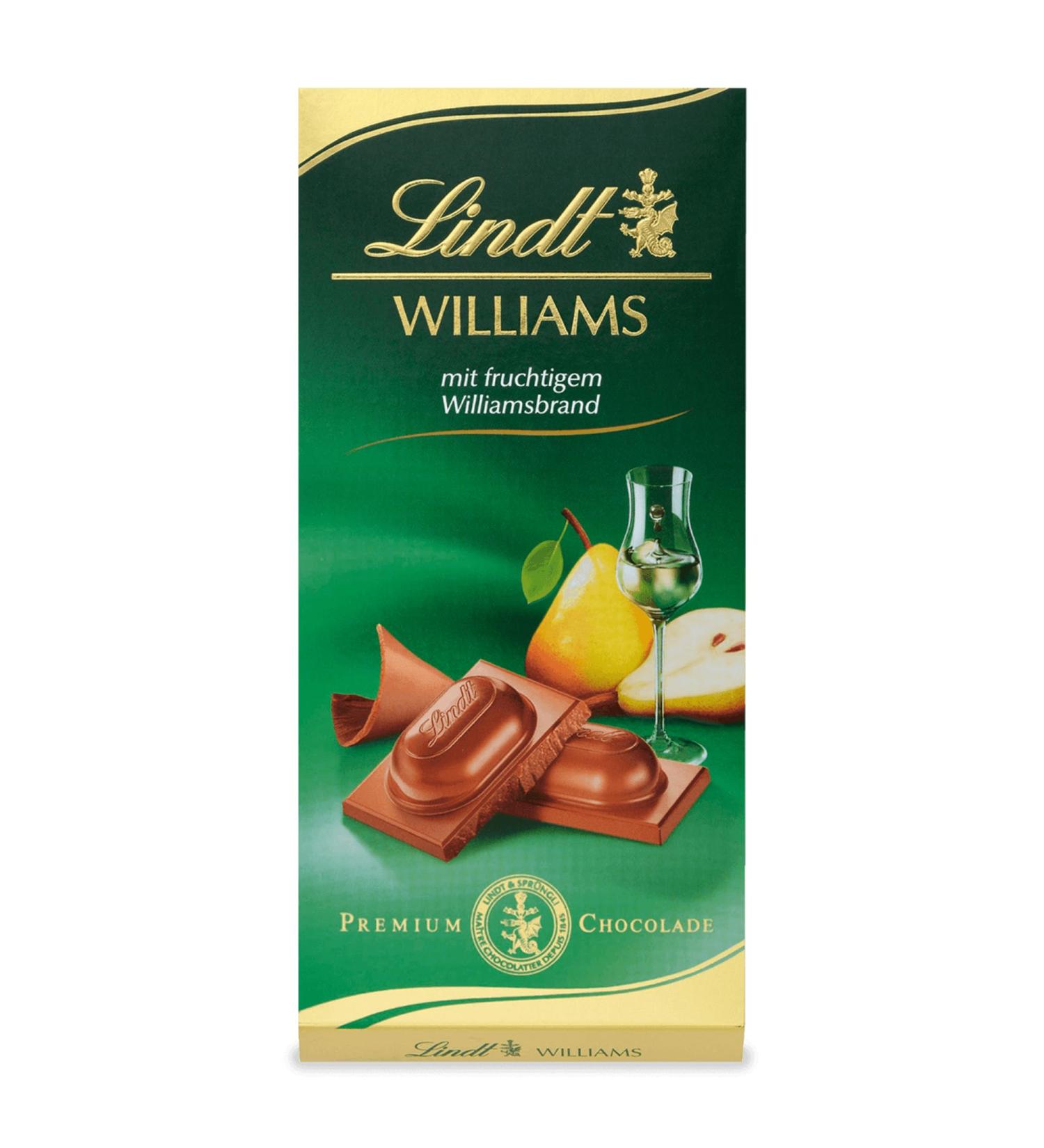  Lindt Lindt Williams Chocolate | 100g | Whole Milk Chocolate with Williamsbrand Fruity | Chocolate Plate | Chocolate Gift - Buy Online on GoSupps.com