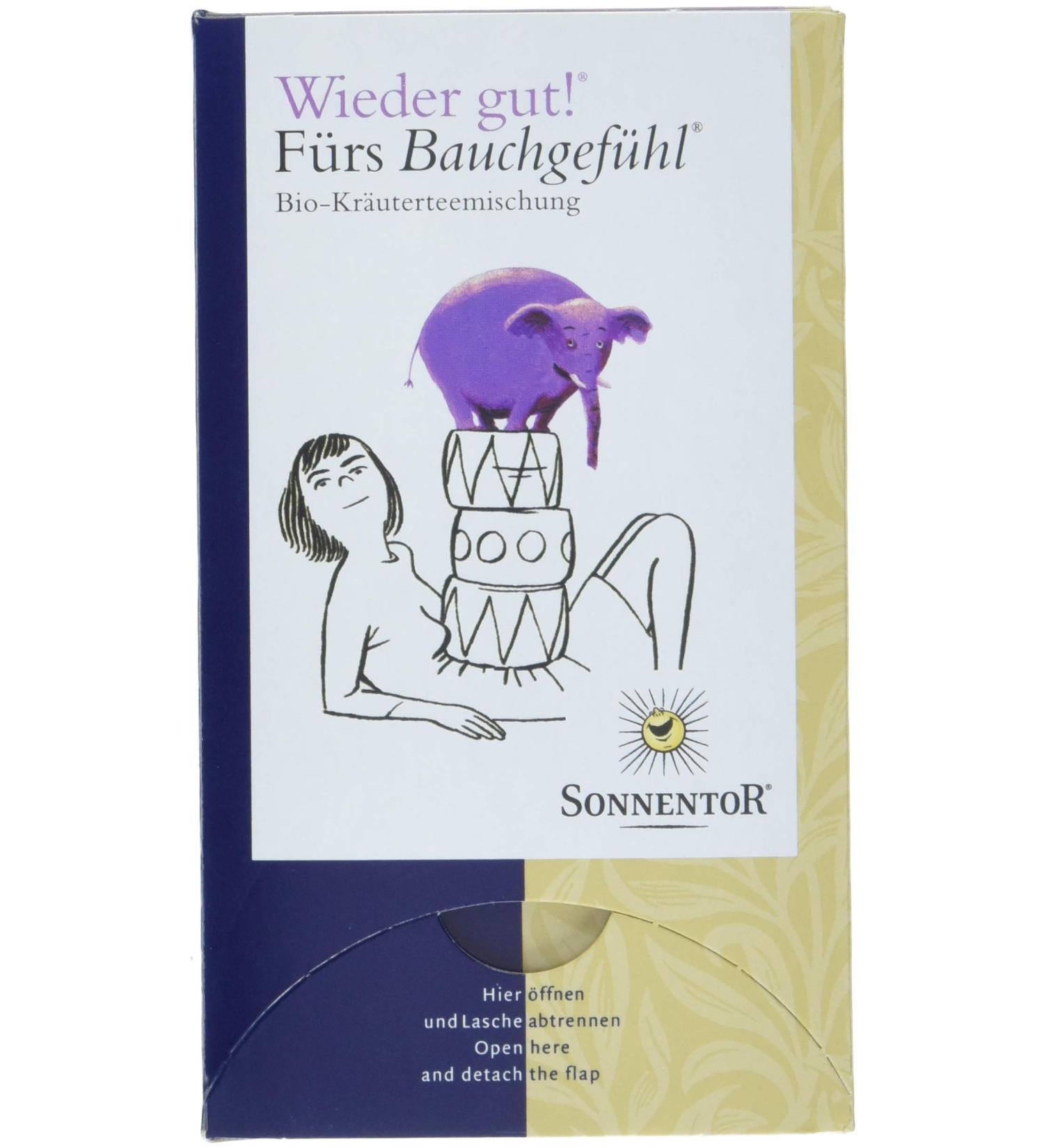 Sonnentor Organic Tea for Gut Health - 2 x 27g Double Chamber Bags | Feel Good Again! - Buy Online on GoSupps.com