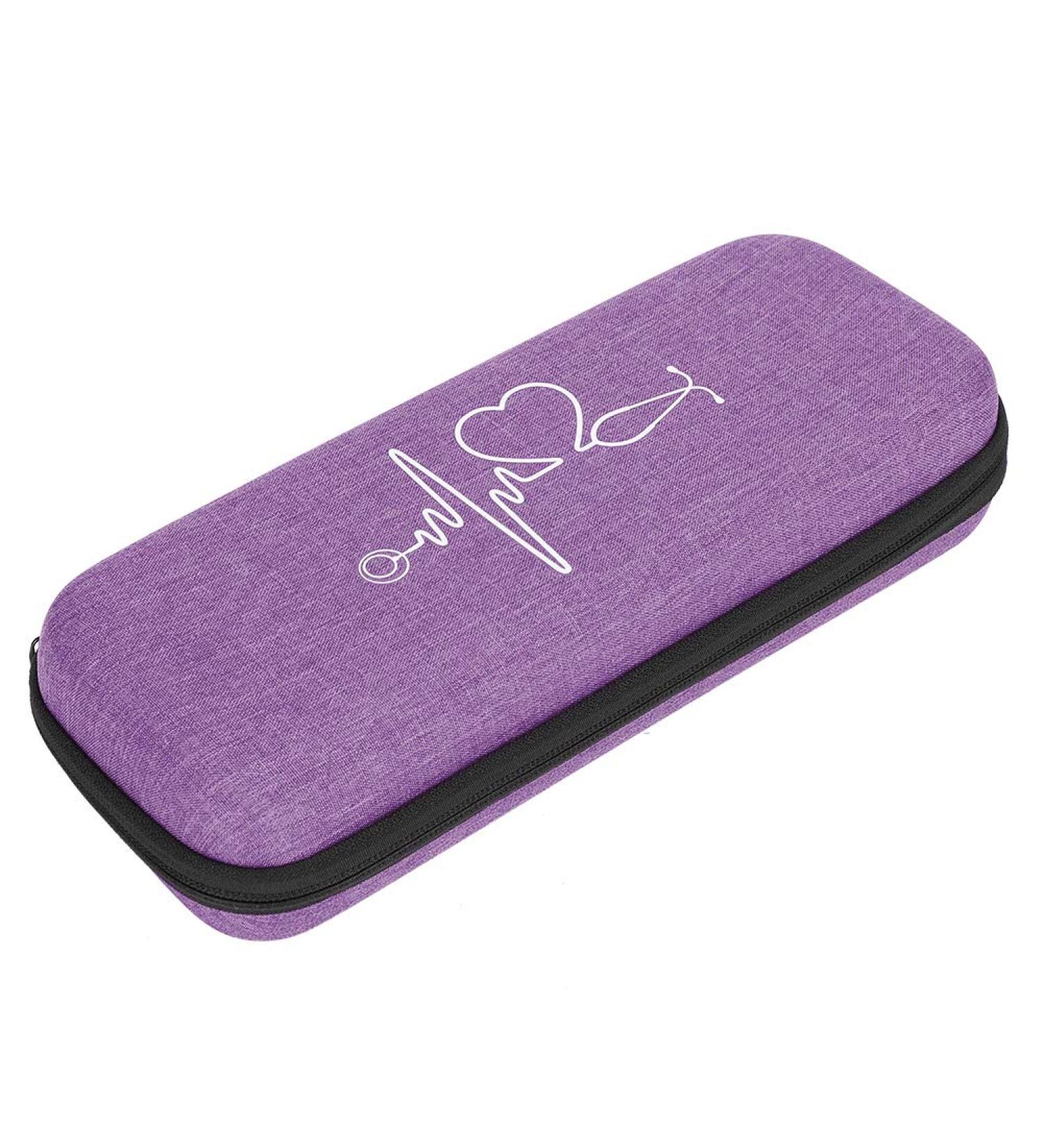 Shockproof Stethoscope Storage Bag - Flexible Organizer with Zipper for Clinics | GC-0360 in 7 Colors (Purple - Buy Online on GoSupps.com