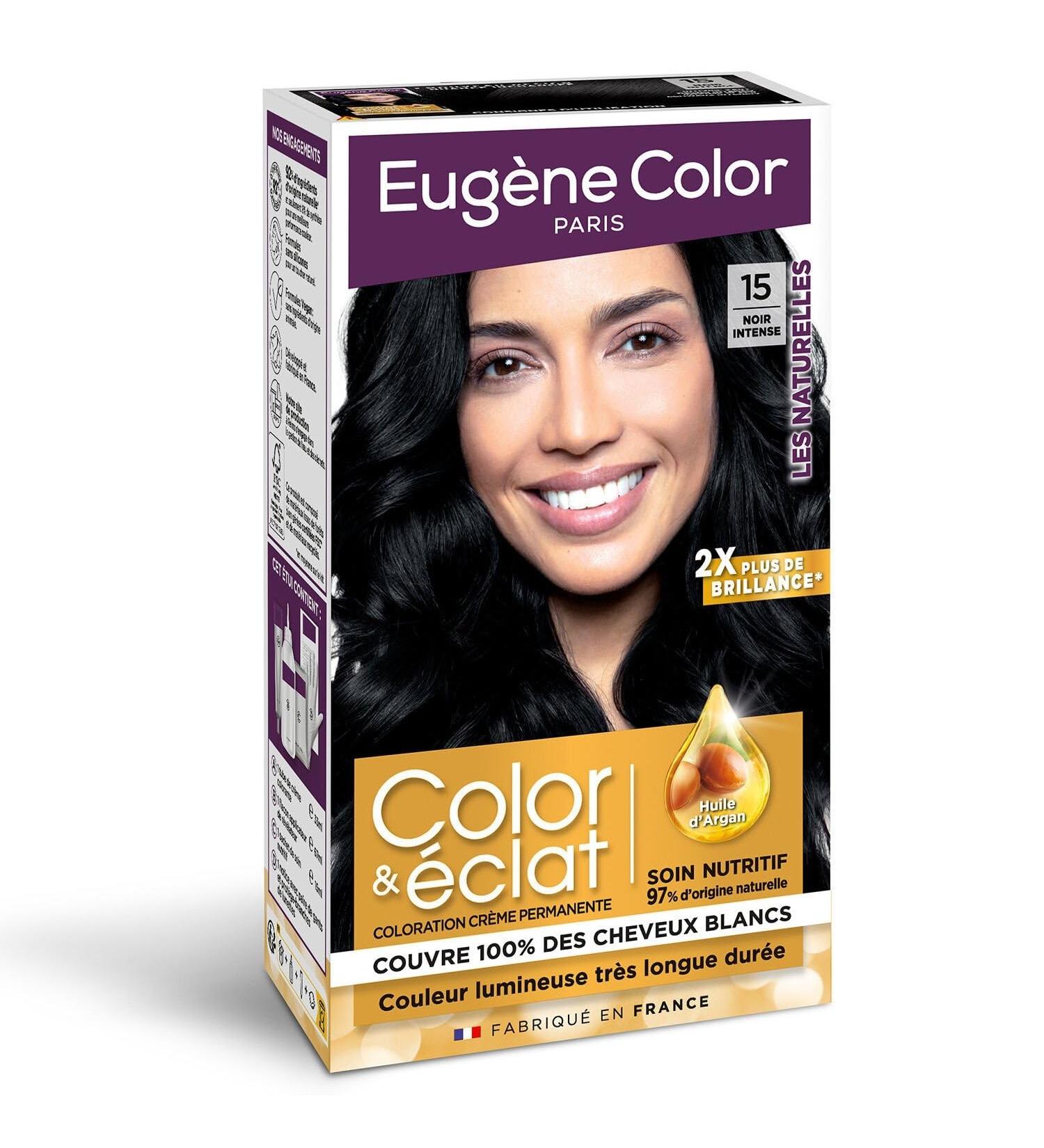 EUGENE COLOR Couleur Intense Noir Profond Brillance Longue Dur e l Huile d Argan (115 ml) - Le Lot De 3