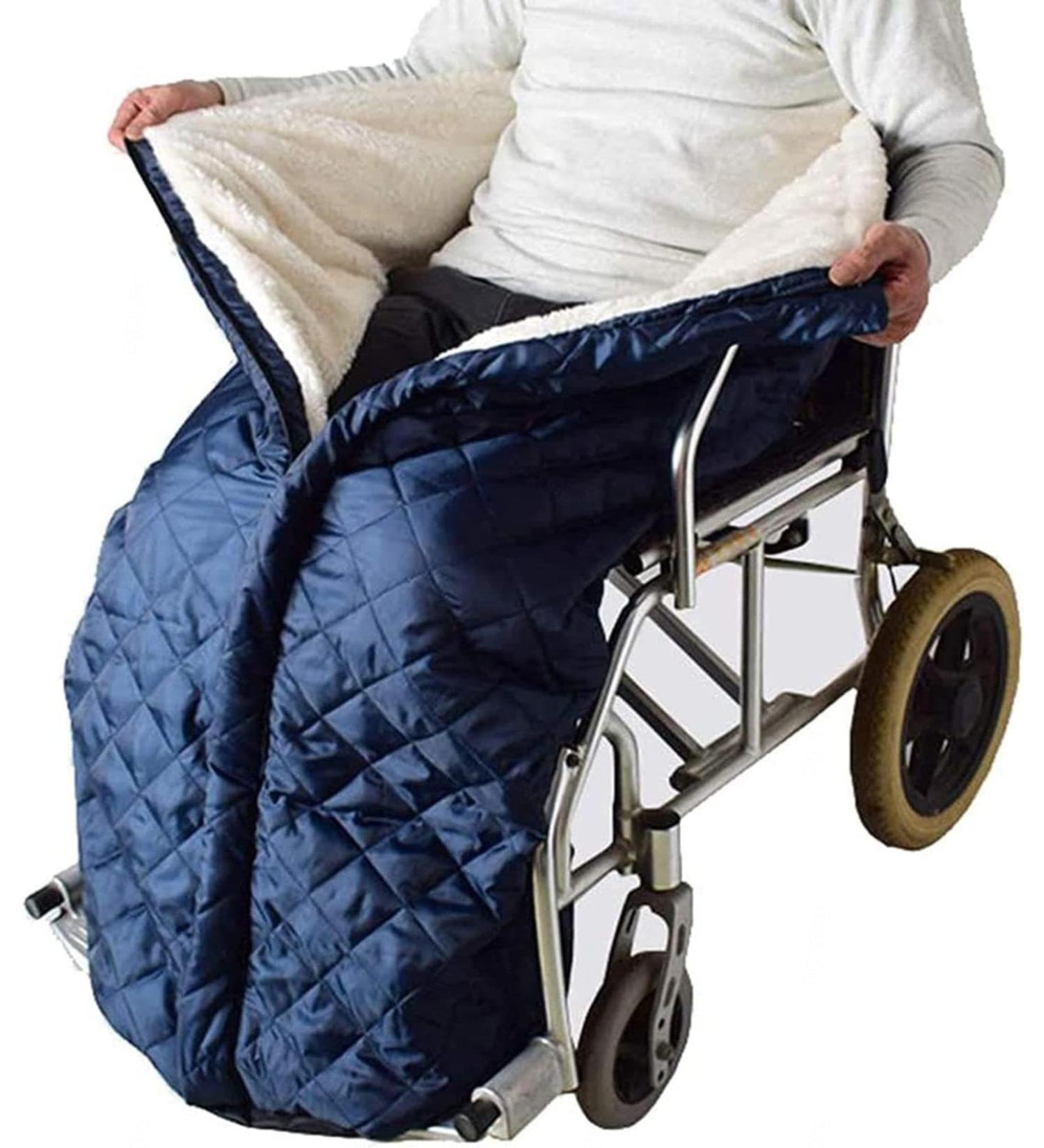 Wheelchair Cosy Fleece Blanket Thick Cashmere Lining Elderly Lap Blankets Universal Wheelchair Accessory for Perfect for Any Season Especially Winter - Buy Online on GoSupps.com