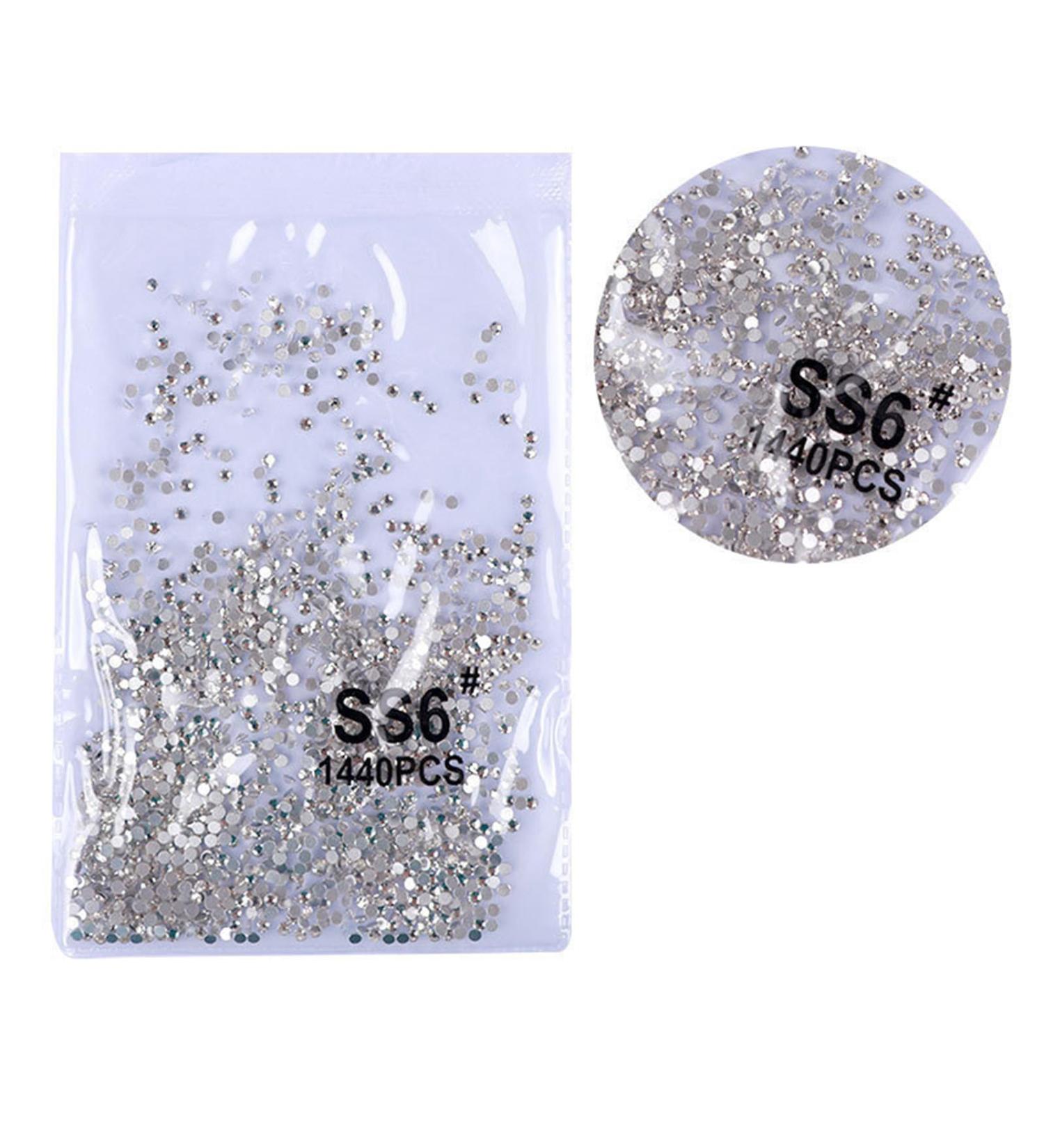 FEIlei 1440Pcs Crystal Flat Back Round Shape Rhinestones Mixed Nail Gems Gemstones Kits - Buy Online on GoSupps.com