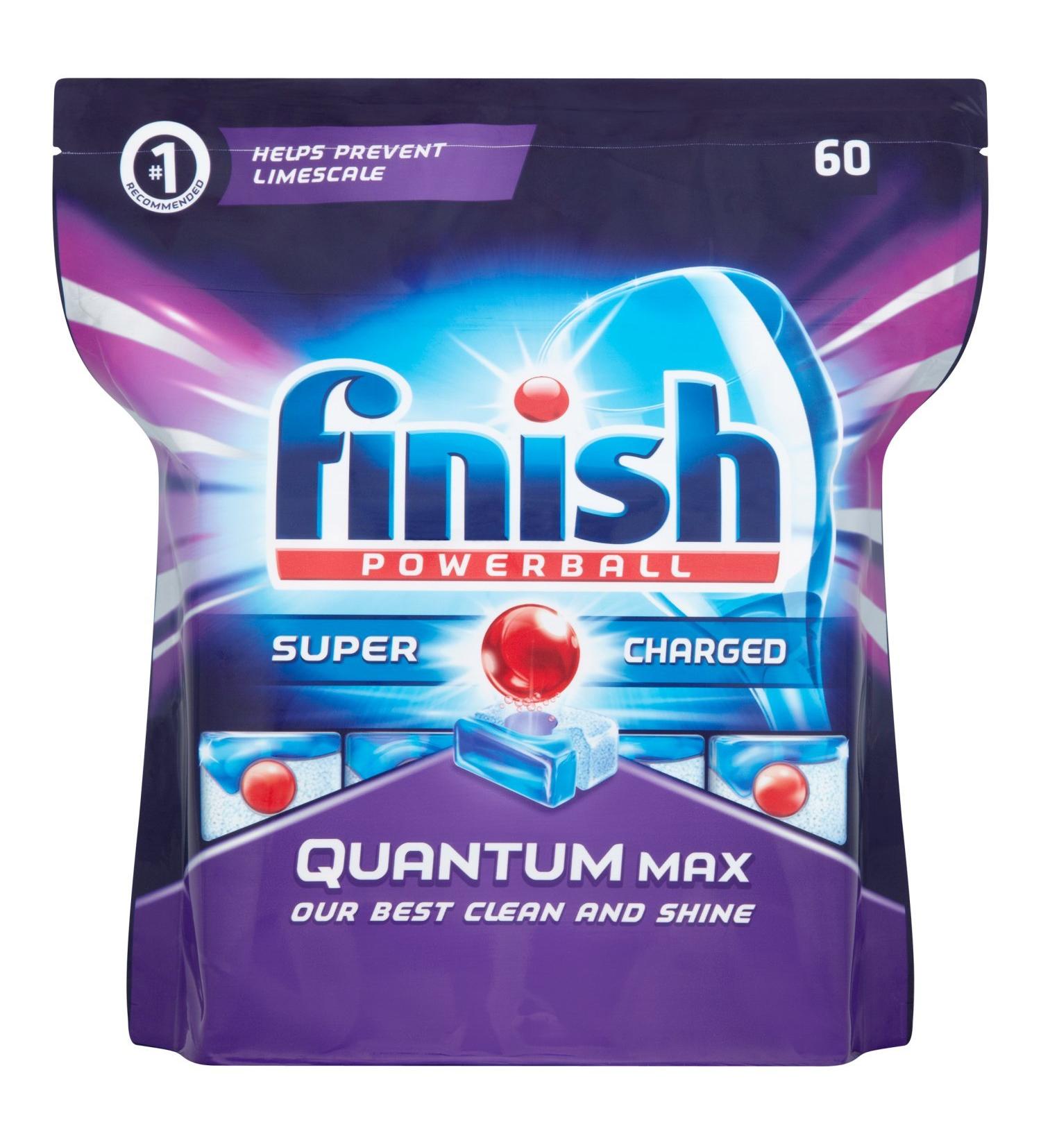 Finish Dishwasher Tablets Quantum Max 60 Tablets 60 Count (Pack of 1)