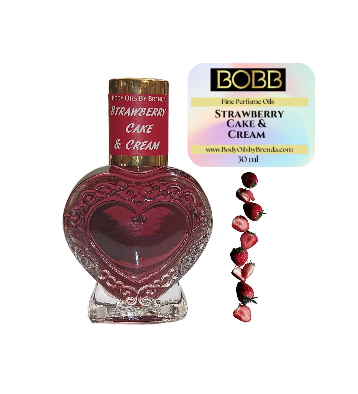 Body Oils by Brenda Strawberry Cake & Cream Body Oil Gourmand Dessert-Like Aroma Fruity Floral Fragrance Pure Uncut Alcohol Free (1/2 oz. Keepsake heart) 0.5 Fl Oz (Pack of 1) - Buy Online on GoSupps.com
