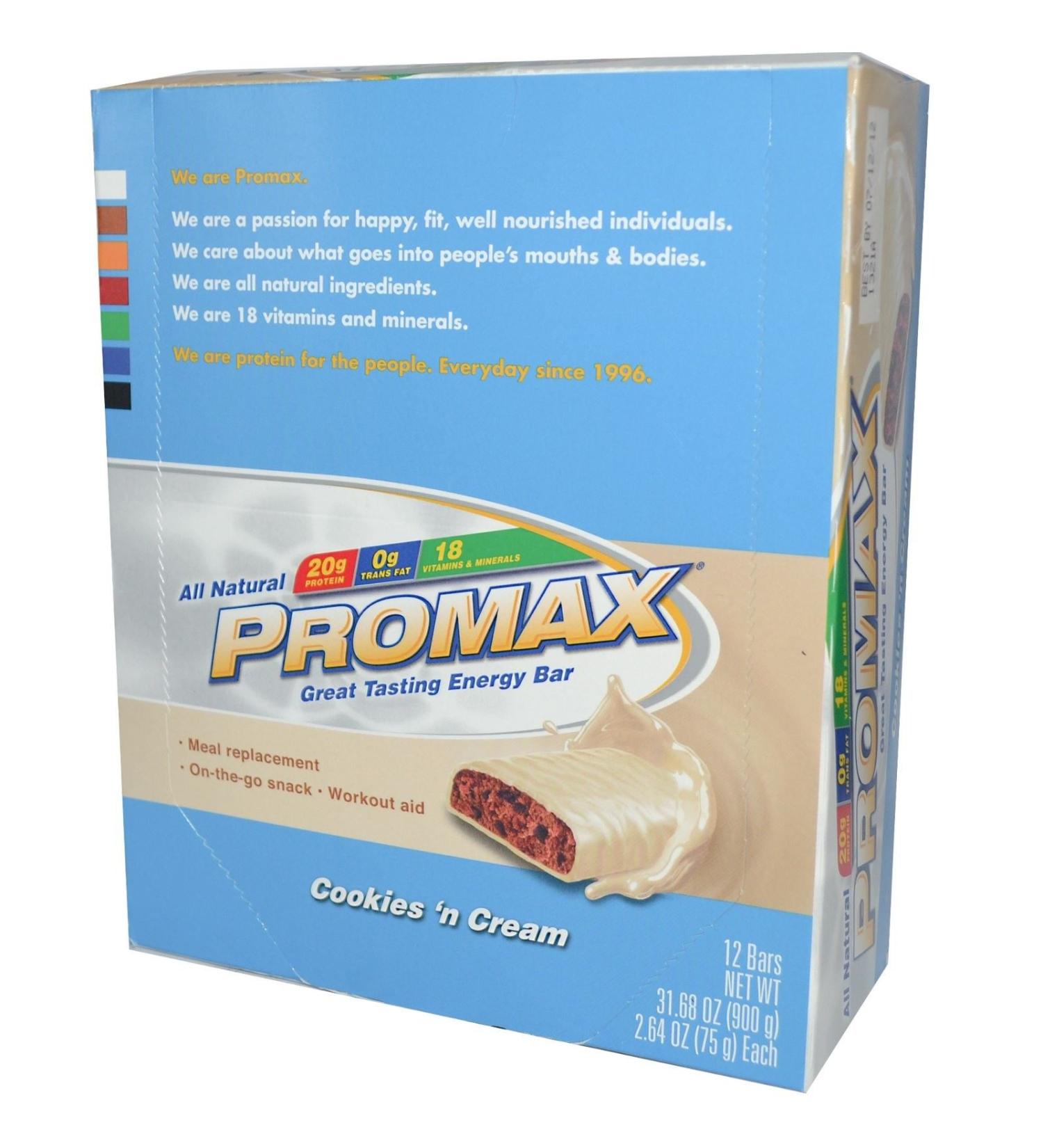 Promax Energy Bar - Cookies n Cream - 12 Bars