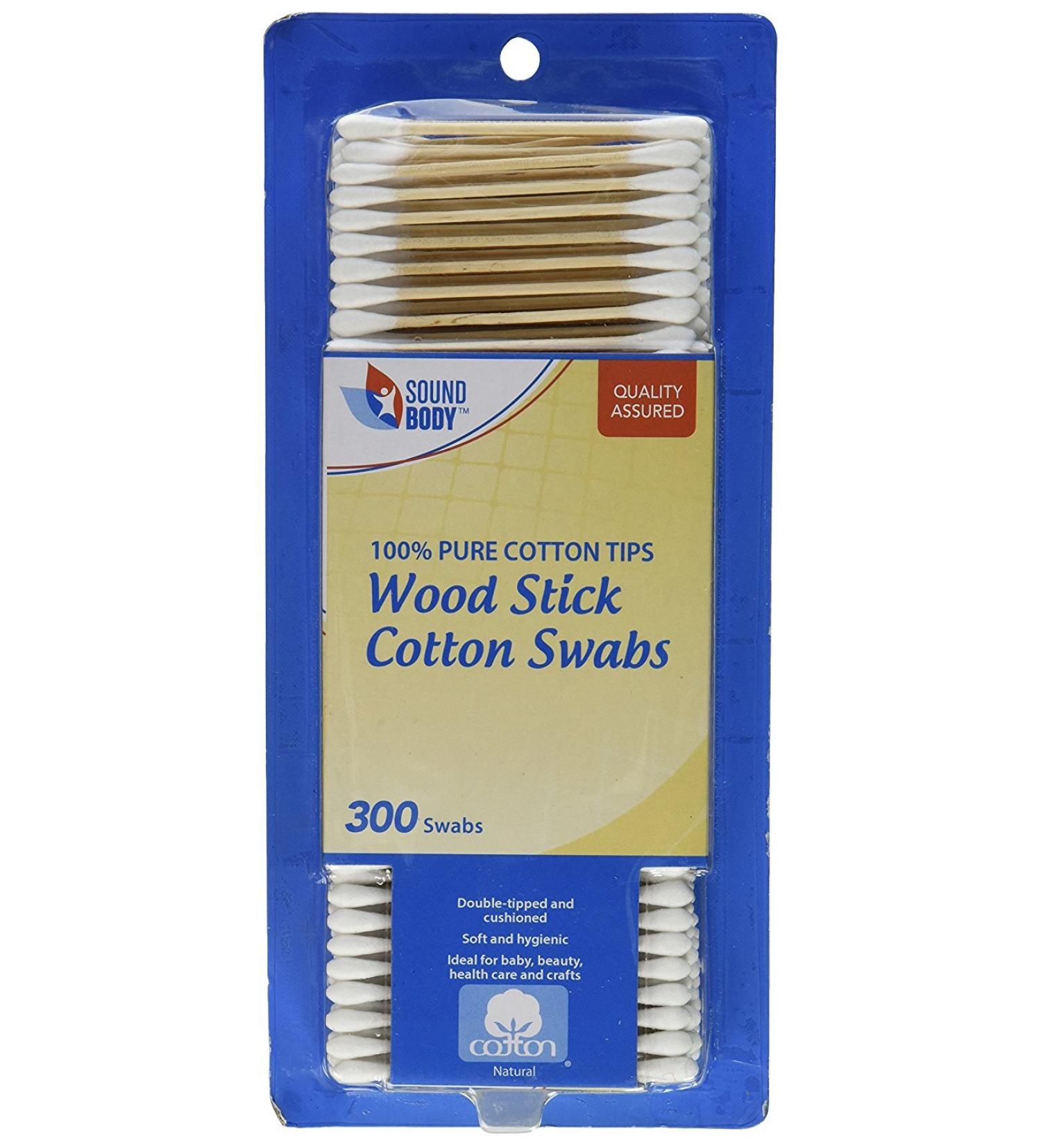 Wood Stick Cotton Swabs 300 Count