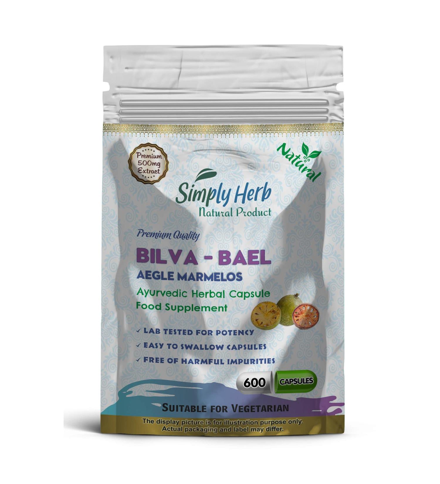 Bilva - Bael Leaf Capsule (600 Capsules) 600 Count (Pack of 1)