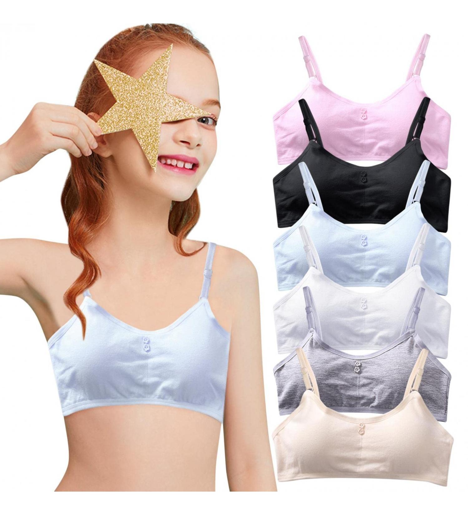 Yistu Cotton Girls Training Bras 6 Pack for Kids and Toddlers - Girls Training Underwear Set - Buy Online on GoSupps.com