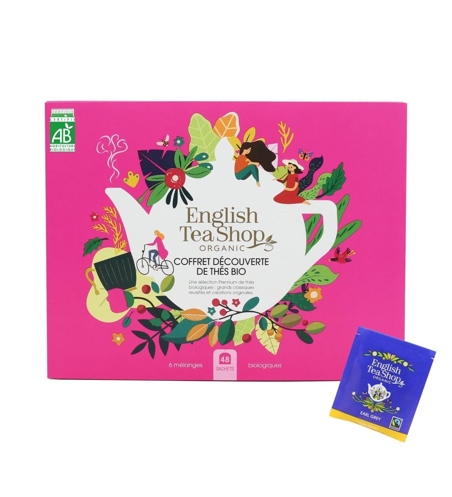 English Tea Shop - Organic teas gift box - Discovery box - Assortment of 6 organic teas in a box of 48 teas - Gift idea for w - Buy Online on GoSupps.com