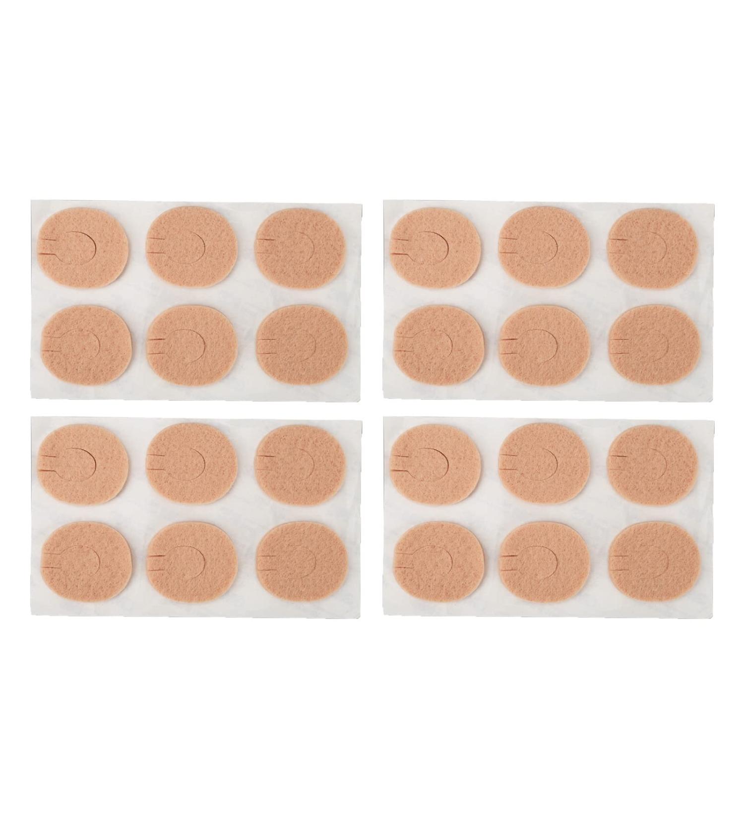 Felt Callus Cushions 24pcs - Soft Breathable Sweat Absorbing Pads for Foot Calluses - Adhesive Callous Cushions for Comfort and Protection - Buy Online on GoSupps.com