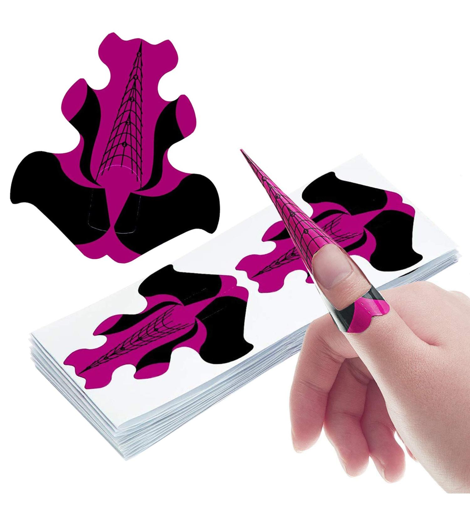 Gearmax 200 Pcs Nail Form Guide Stickers Nail Extension Form Stickers Goldfish Shaped Nail Extension Tips Self-Adhesive Art Nail Tips DIY Tools for Women Girls - Buy Online on GoSupps.com