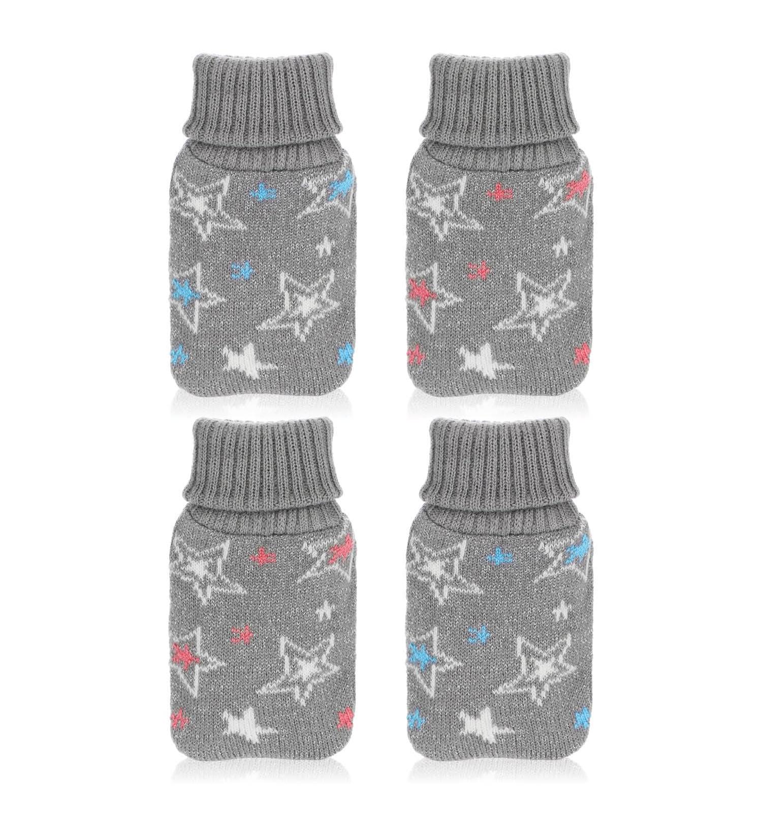 Com-Four 4x Pocket Warmer Turtleneck Design | Cozy Hand Warmers with Star Motif in Gray (4 Pieces) - Ideal for International Shipping - Buy Online on GoSupps.com