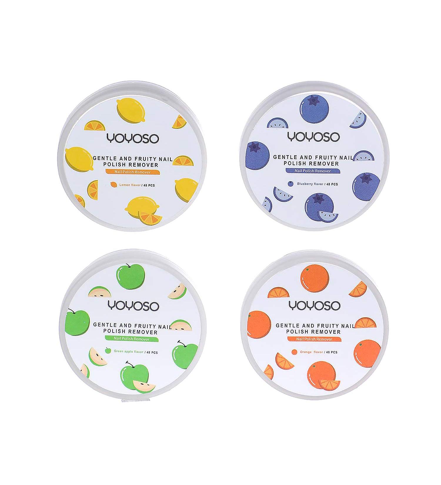 192pc Acetone-Free Nail Polish Remover Pads - Disinfecting Gel Wipes - 4 Fragrances - Value Pack - Buy Online on GoSupps.com