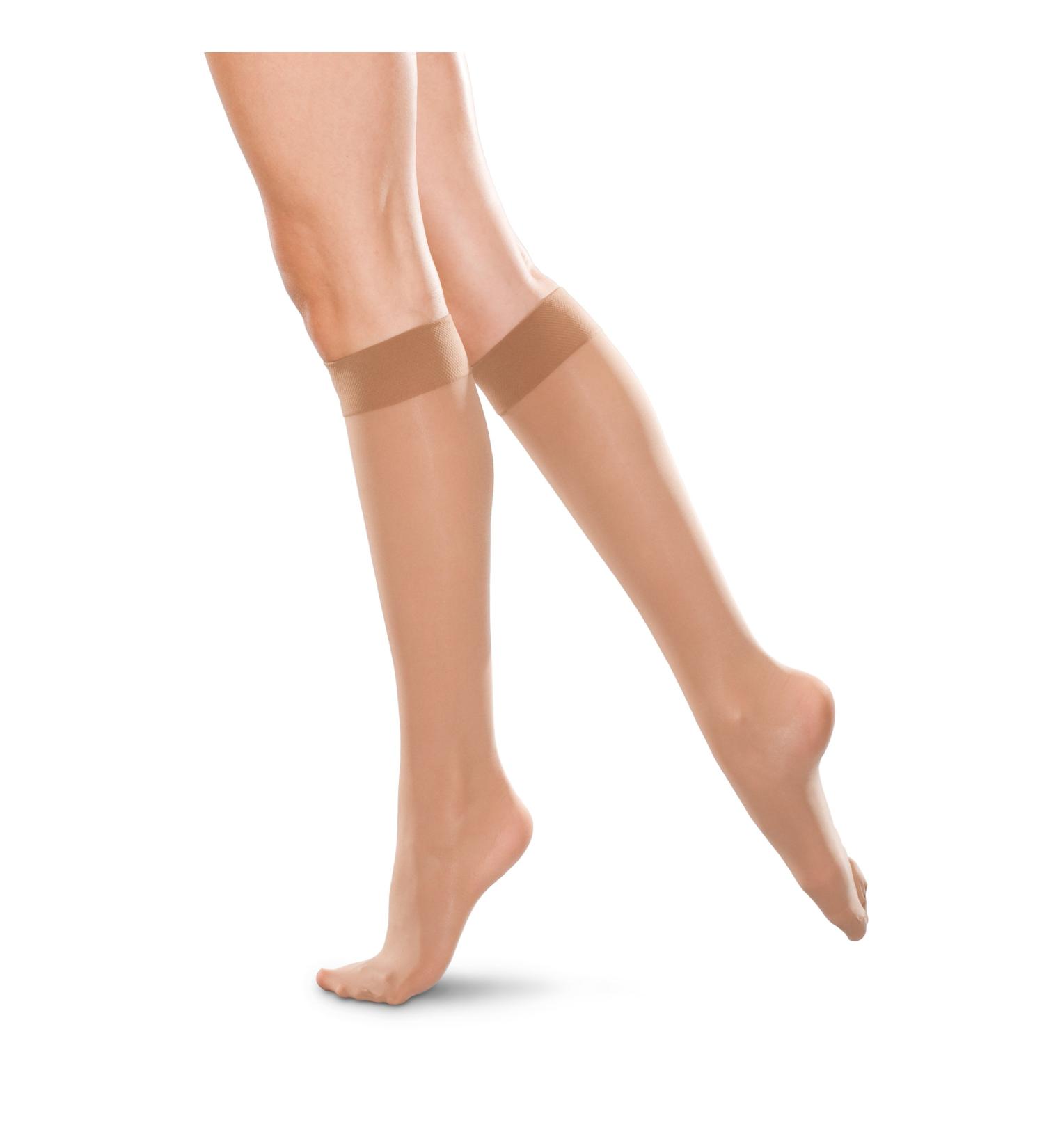 THERAFIRM Knee High Support Stockings - 20-30mmHg Compression Nylons for Enhanced Circulation (Sand XL) | International Shipping Available - Buy Online on GoSupps.com