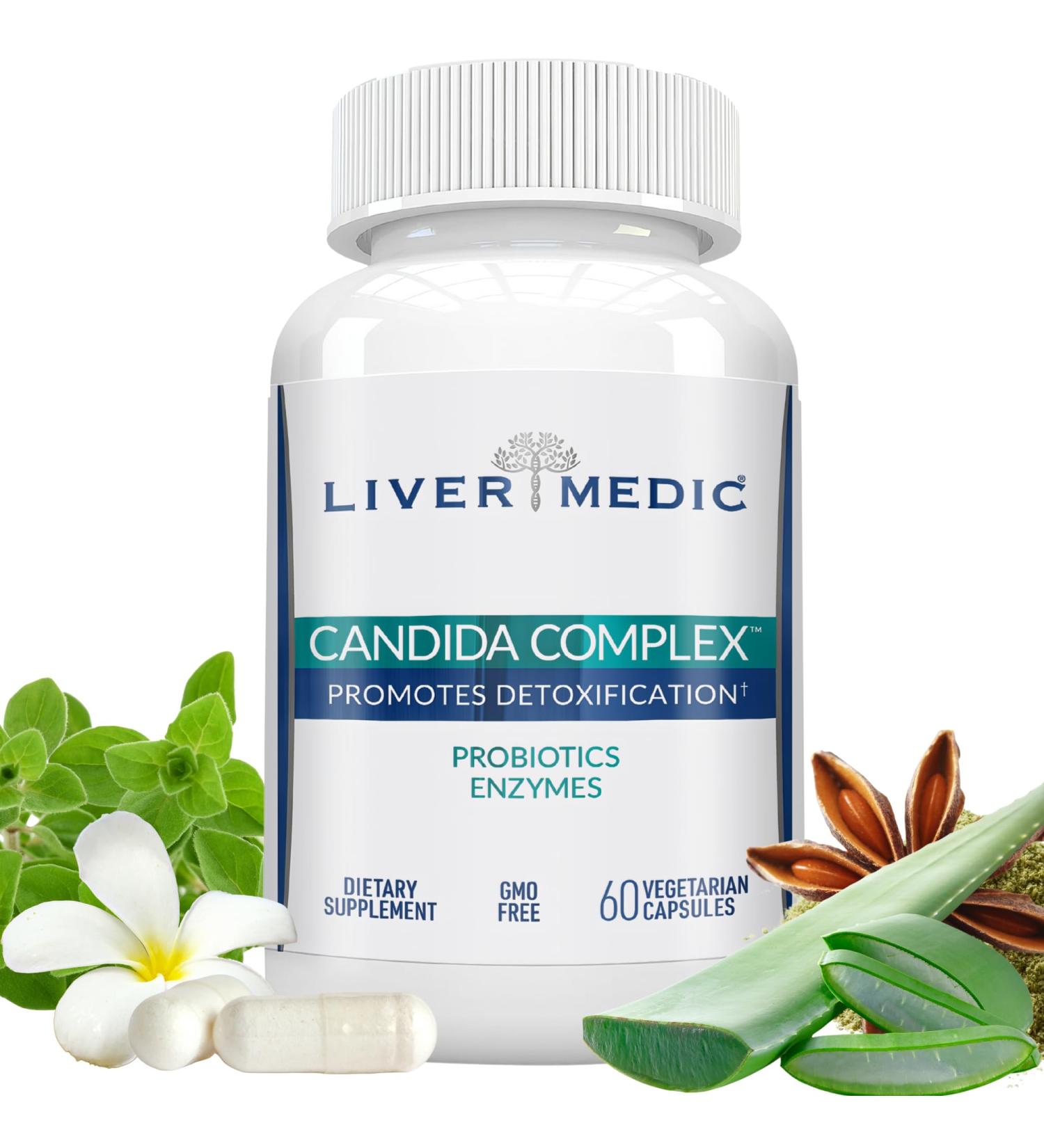 Candida Complex Oregano Oil Digestive Enzymes Candida Cleanse Non-GMO Probiotic Supplement with Organic Herbs Caprylic Acid Grape Seed Extract 60 Vegetarian Capsules 60 Count (Pack of 1) - Buy Online on GoSupps.com