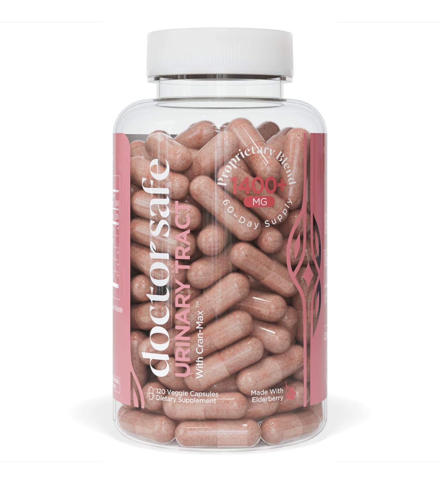 D-Mannose Capsules with Cranberry Extract 1400 mg - Urinary Tract Health Support for Women - 120 Veggie Capsules - Buy Online on GoSupps.com