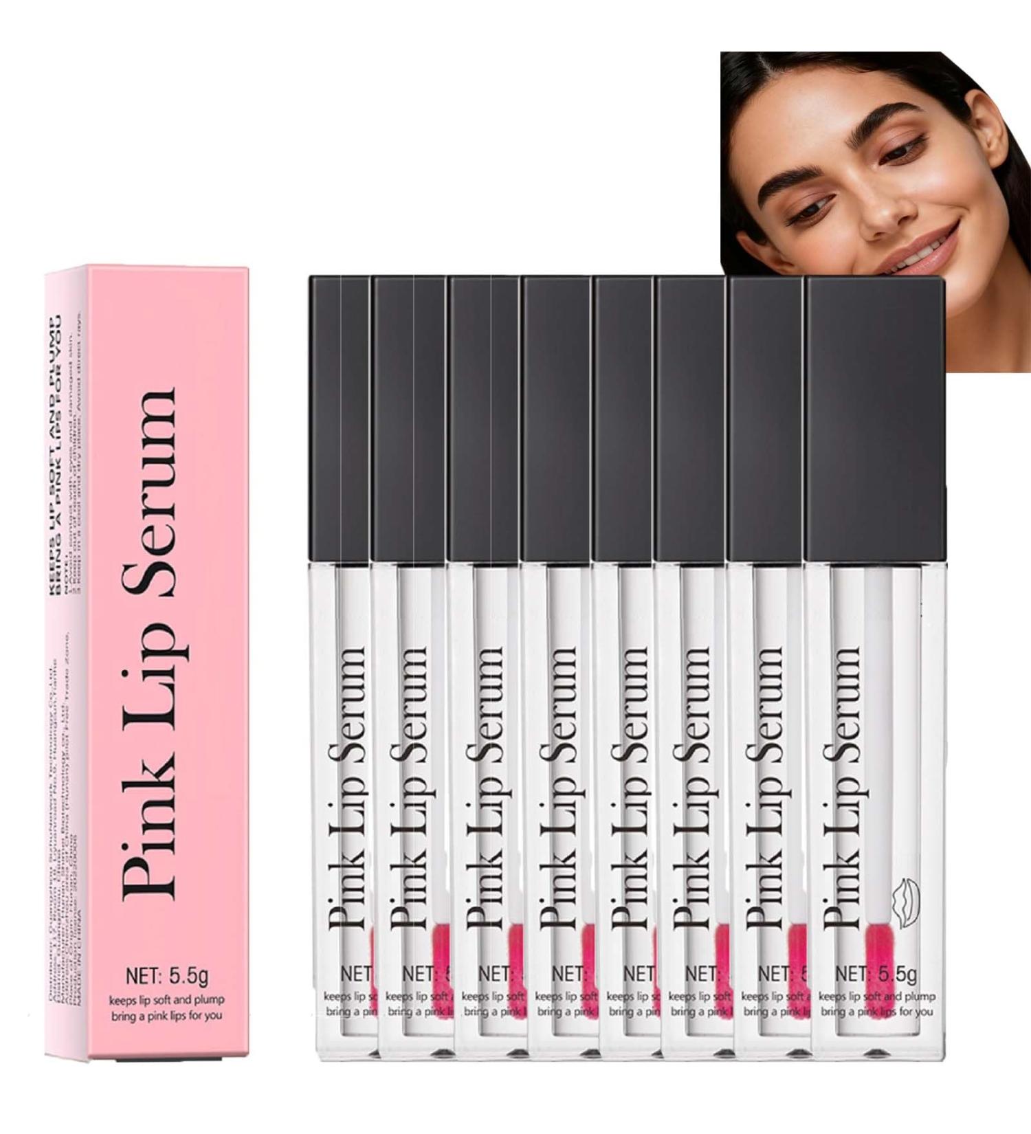 XINRAN Pink Lip Serum for Fuller Lips Lip Balm for Luscious Lips Moisturizing Lipstick Glow Oil Oily Plumping Gloss Tinted Lip Balm Lip Care 8 Pack - Buy Online on GoSupps.com