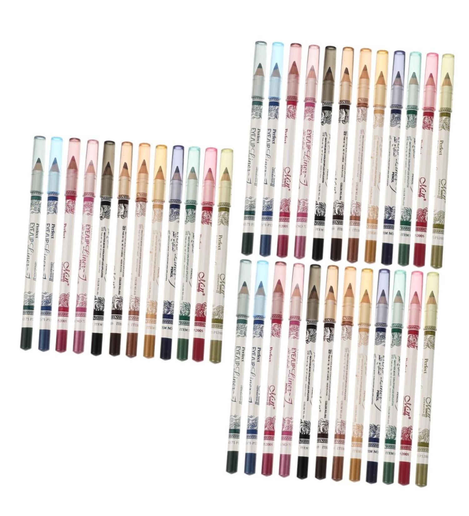 Beavorty 3pcs 12 Lip Eyeliner Pencil Glitter Outfit Eye Liner Pencils Cosmetic Pencils Set Shimmer Make up 1 count (Pack of 1) As Shownx3pcs - Buy Online on GoSupps.com