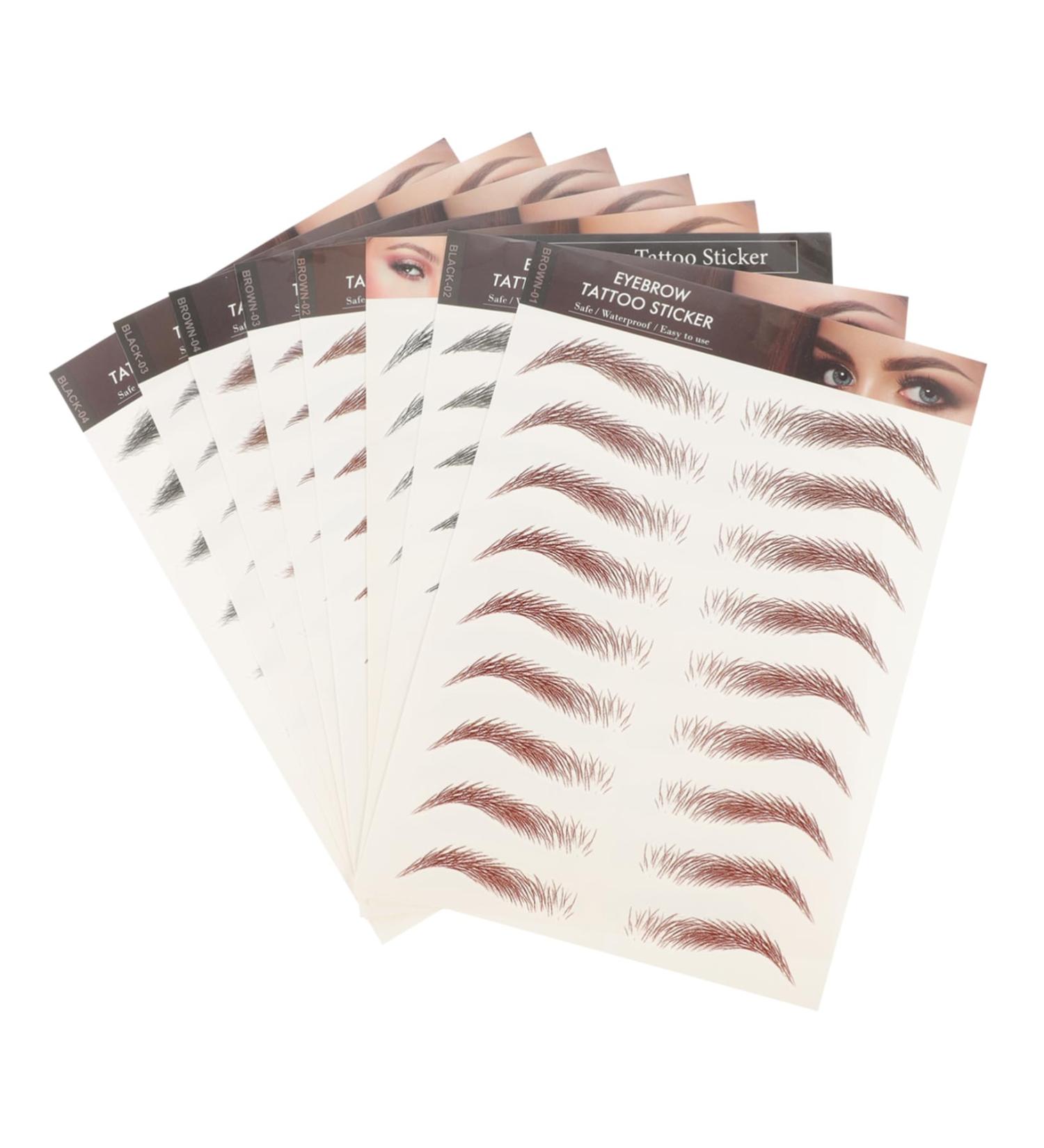Beatifufu 8pcs Imitation Eco Eyebrow Sticker Grooming Stickers Beauty Eyebrows Stickers Fake Eyebrow Stickers Makeup Stickers Water Transfer Eyebrow Sticker Waterproof Eyebrow Sticker - Buy Online on GoSupps.com