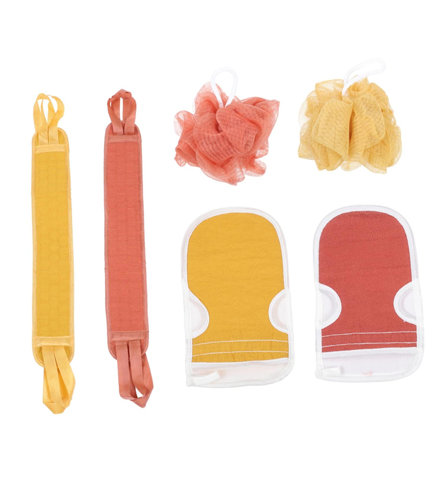 Buy 2 Sets Long Towel Gloves & Bath Supplies for Ultimate Body Cleaning | Eco-Friendly Back Showering Balls & Wipes - International Shipping Available - Buy Online on GoSupps.com