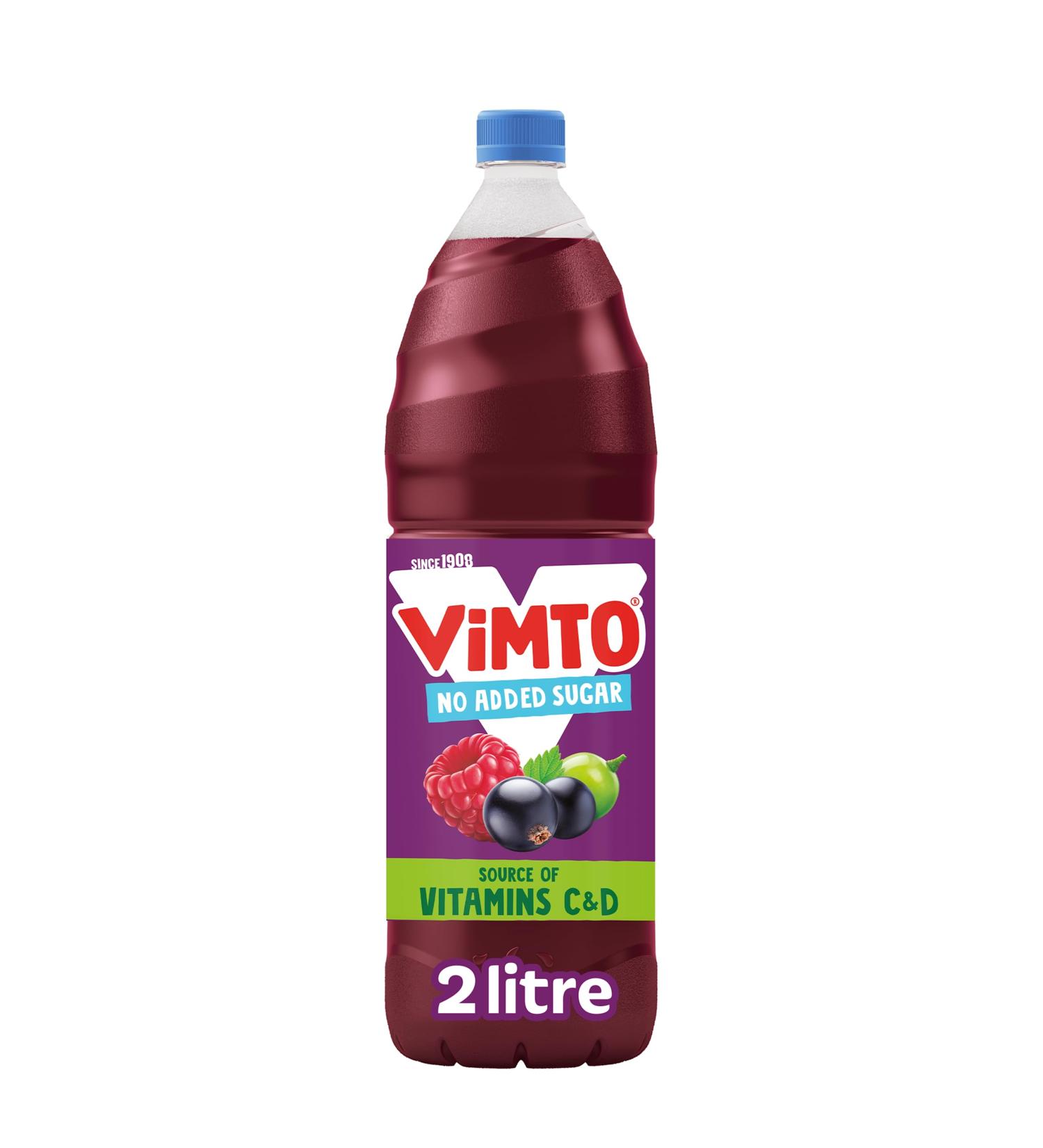 Vimto Original Real Fruit Squash No Added Sugar - Low Calorie 2L Bottle - Buy Online on GoSupps.com