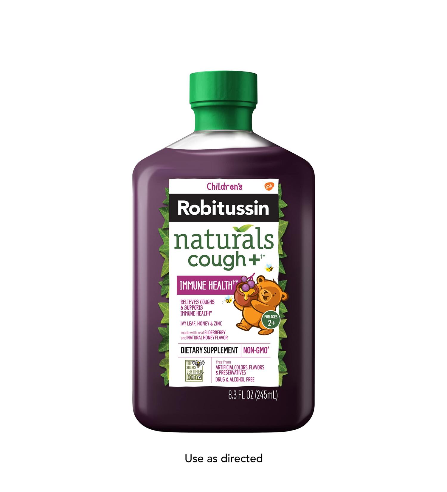 Children's Robitussin Naturals Cough Plus Immune Health Dietary Supplement - 8.3 Oz - Buy Online on GoSupps.com