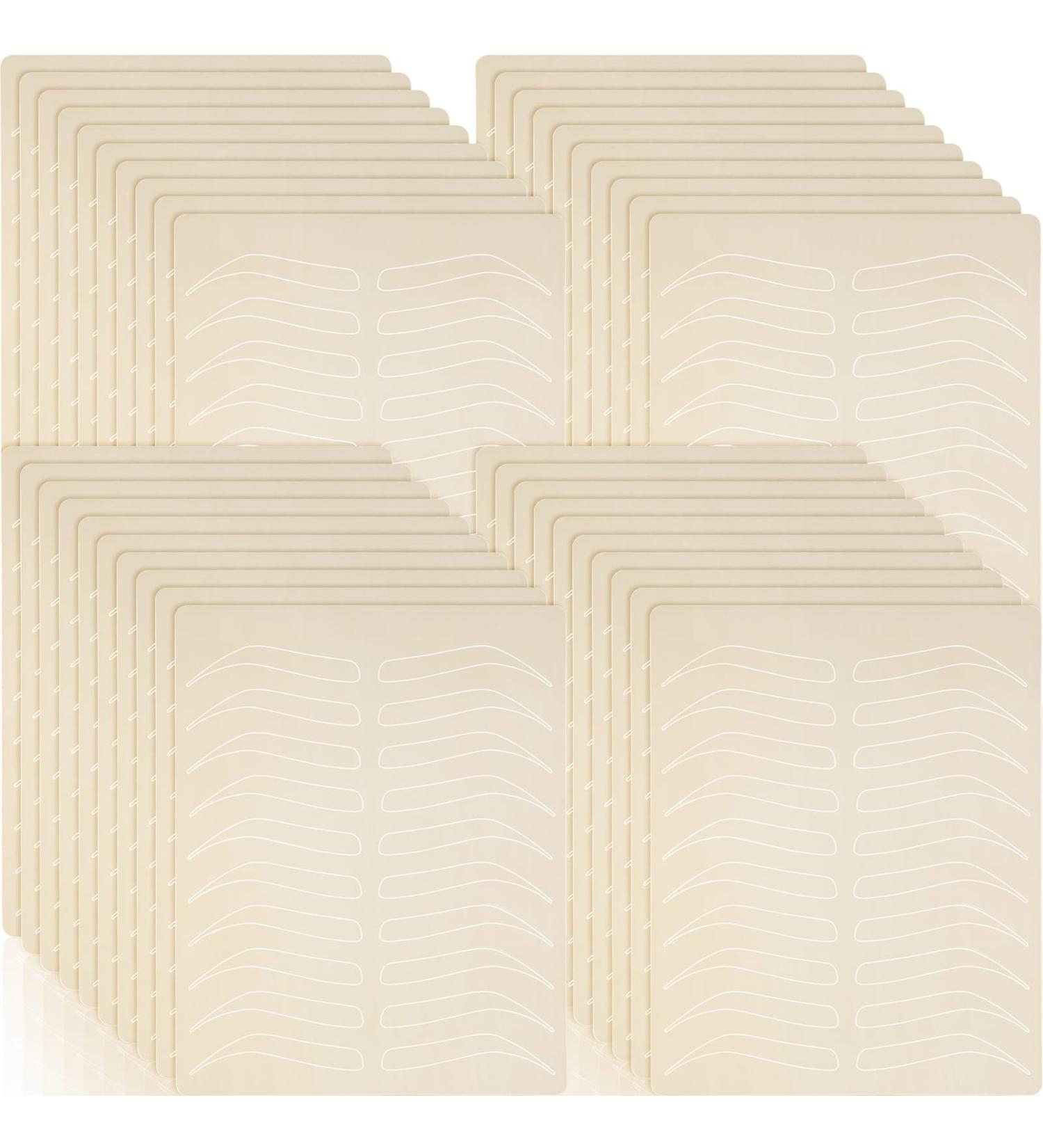 40 Pieces Microblading Practice Skin - Double Sided Latex Eyebrow Supplies for Inkless Makeup & Needling - Buy Online on GoSupps.com