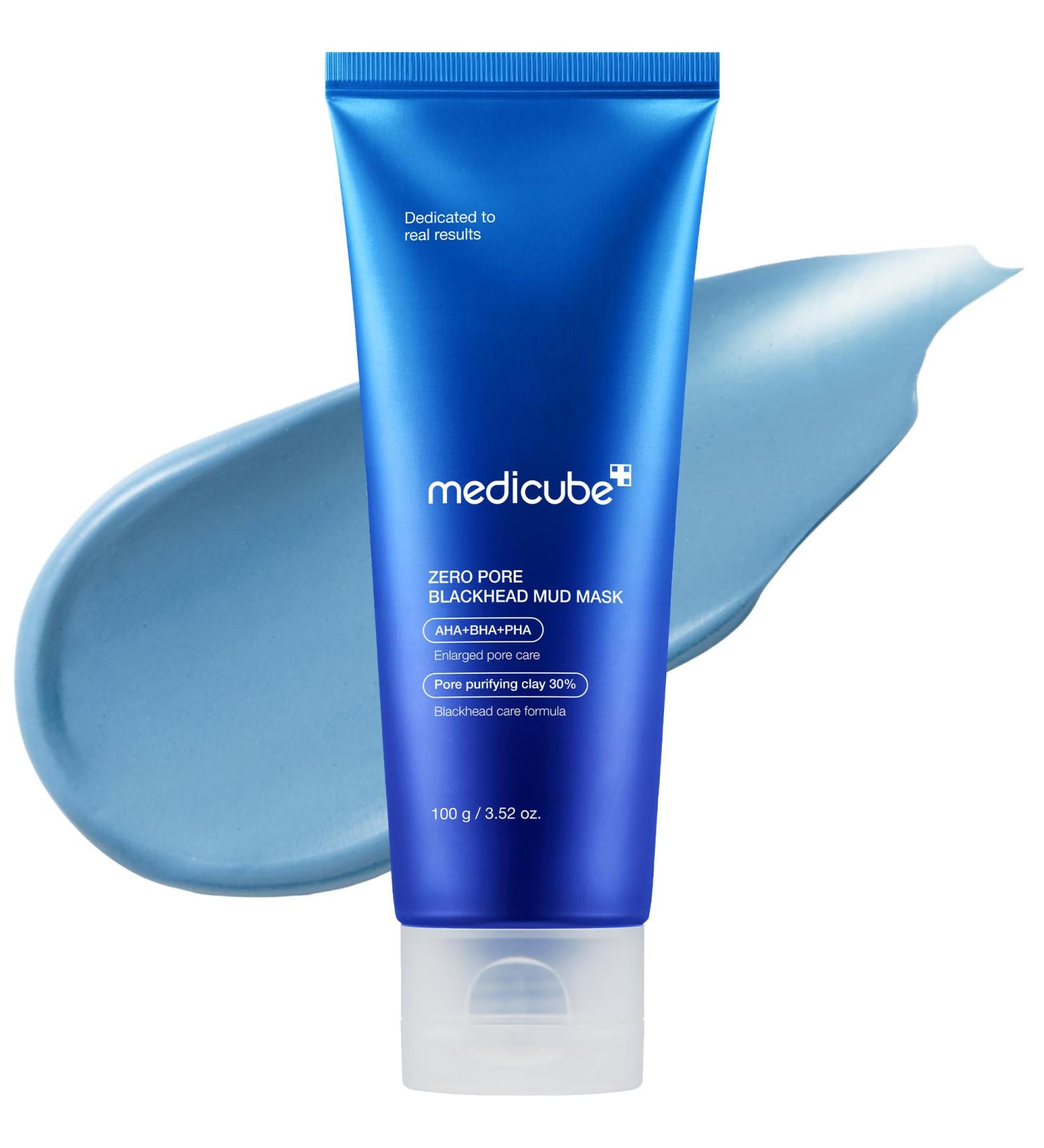 Medicube Zero Pore Blackhead Mud Facial Mask - Skin Cooling & Pore Tightening - 3 Minute Quick Dry Formula with AHA BHA PHA and Pore-Purifying Clay - Korean Mud Mask 3.52 oz - Buy Online on GoSupps.com