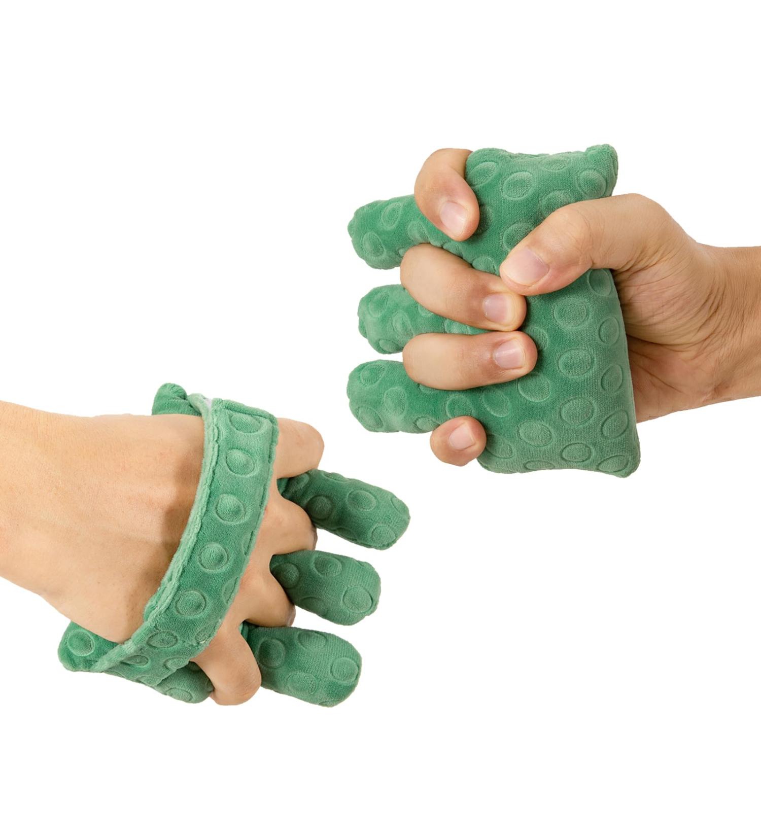 Adjustable Finger Separator Protector - Hand Contracture Cushion & Padding Aid | Removable Splints for Training | Green - Buy Online on GoSupps.com