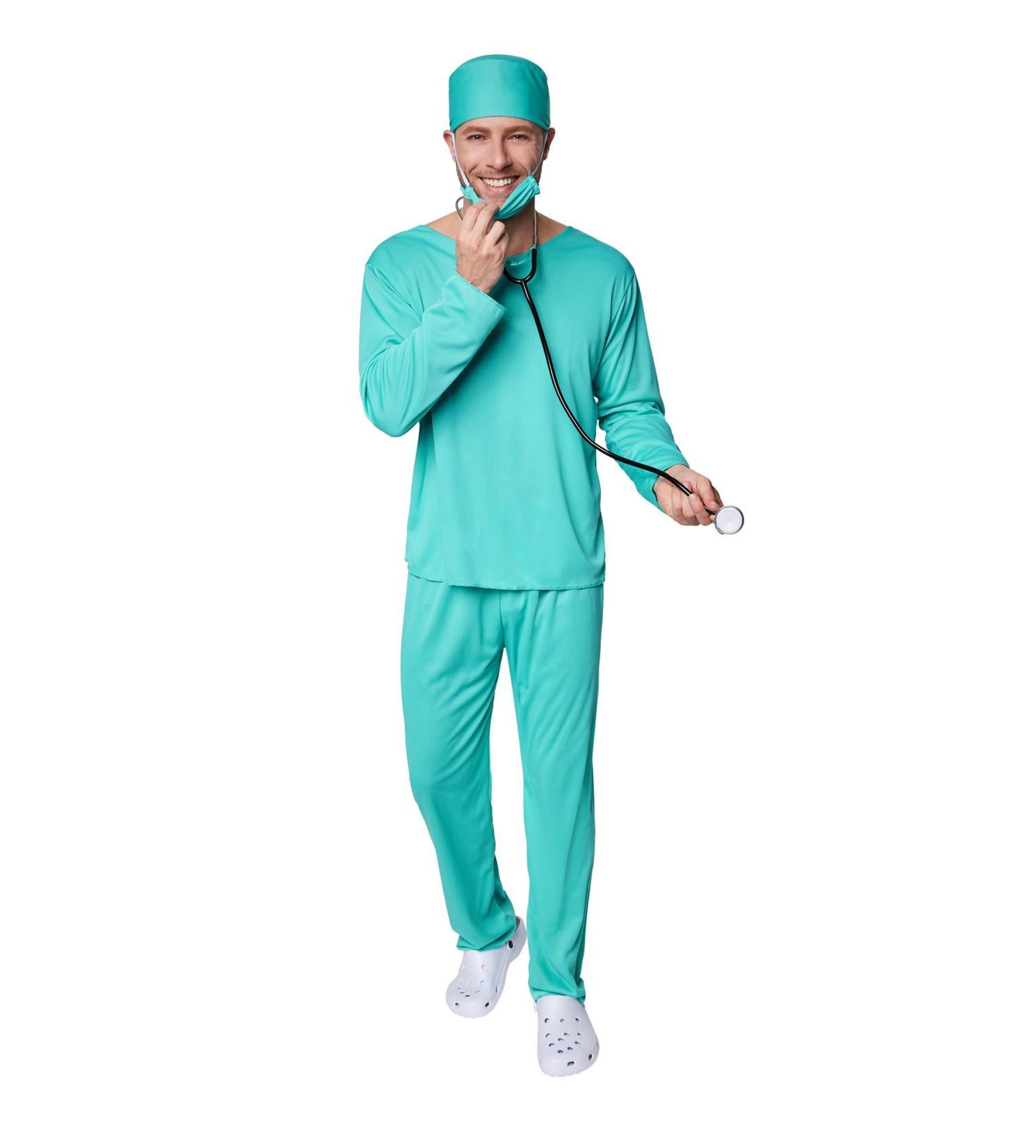 Men's Doctor Costume | Stylish Doctor's Outfit with Comfortable Pants | Includes Oral Protection & Scalp - Dressforfun XL (No. 301531) - Buy Online on GoSupps.com