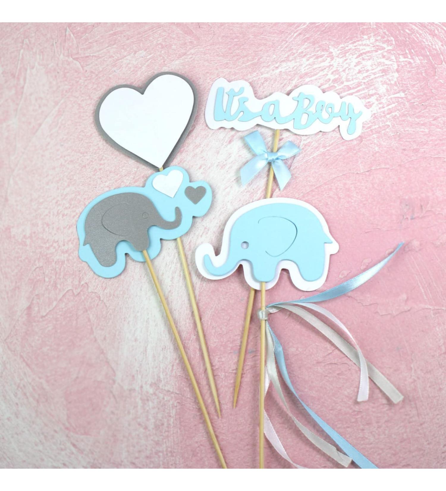 Personalised Cake Toppers Cake Decorations 4PCS Elephant Heart Cake Toppers for Baby Shower Cute Baking Dessert Decorations Supplies for Kid Sweet Gifts (Color : C) (Color : D) (Color : D) - Buy Online on GoSupps.com