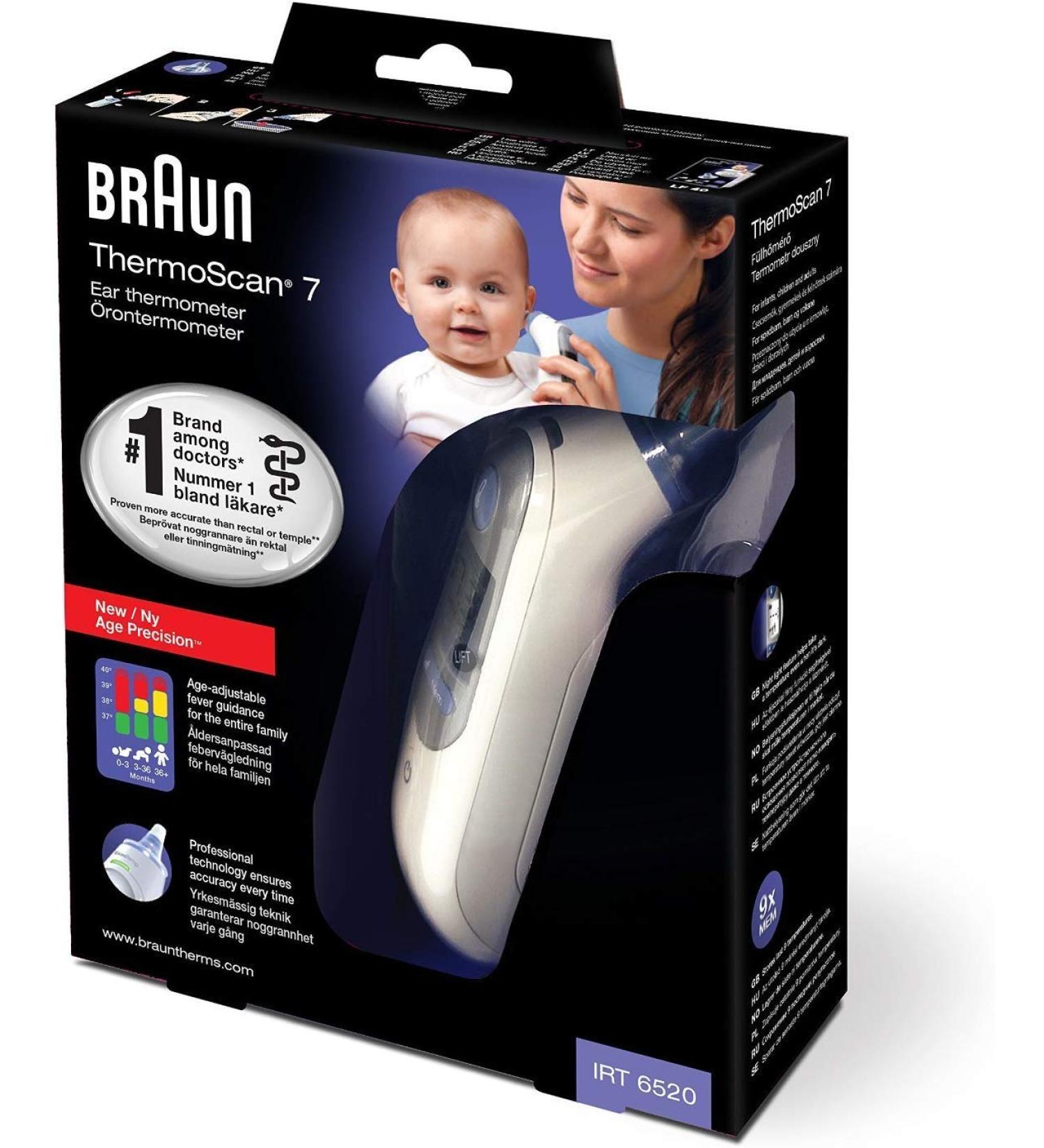 Braun Thermoscan 7 IRT6520 European Version Thermometer | Clear Display - Buy Online on GoSupps.com