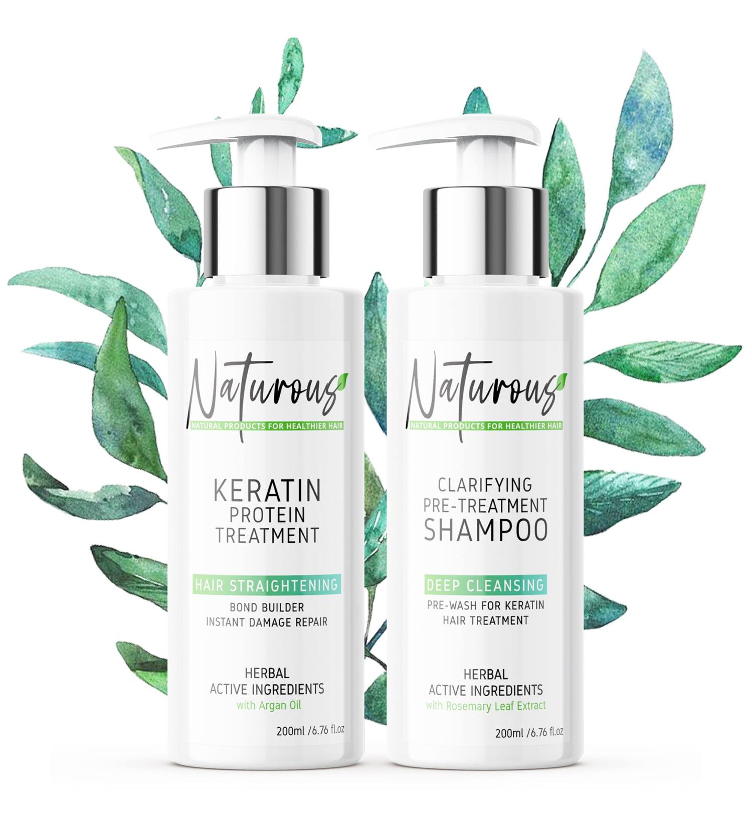 Natural Keratin Complex Smoothing Treatment Kit - 6.76 fl. oz (Pack of 2) - Safe, Easy, and Effective Straightening Treatment for Silky Smooth Hair - Buy Online on GoSupps.com