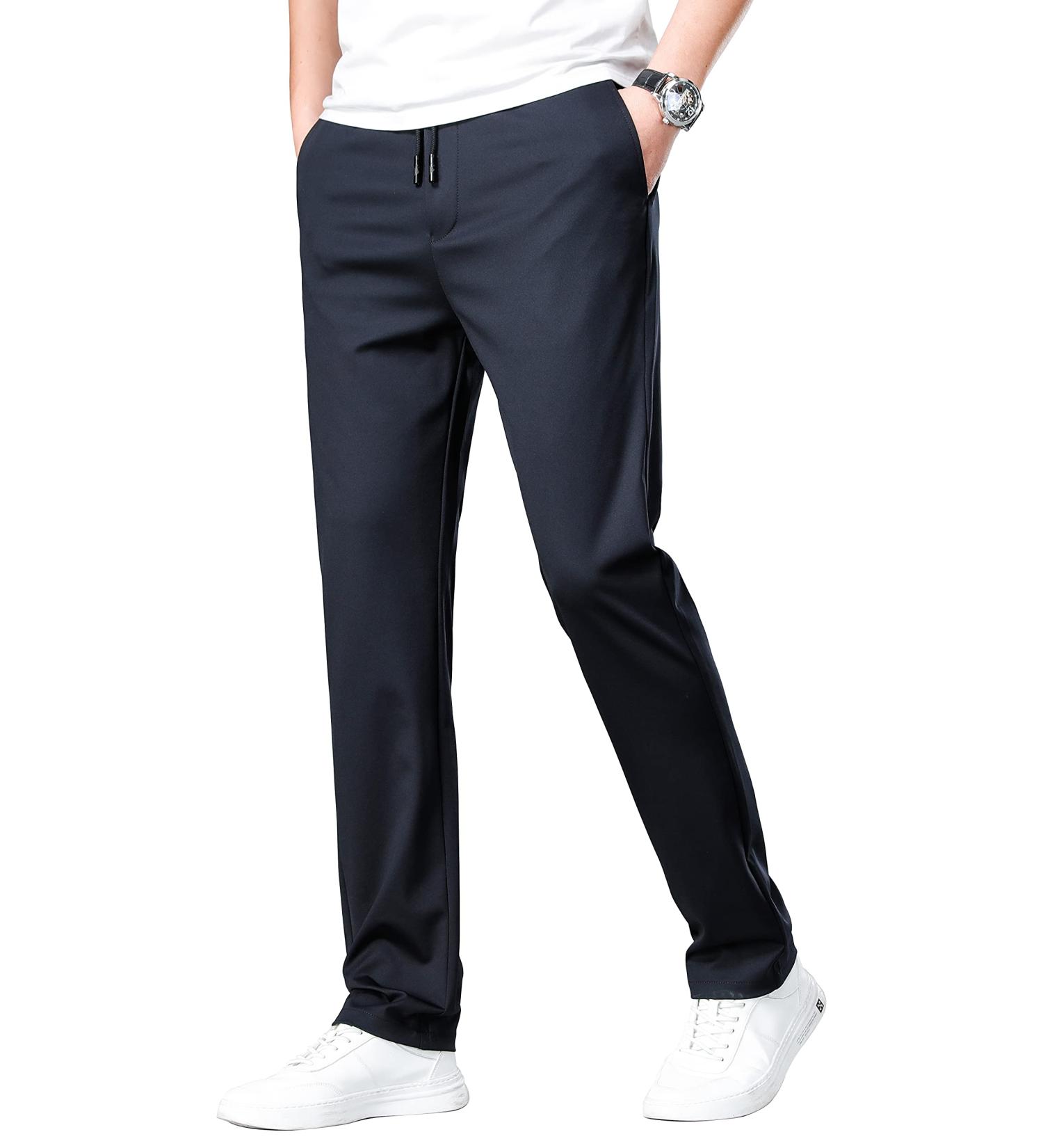Ziilay Men's Golf Pants - Long Sports Jogging Sweatpants | Super Stretch Outdoor Fabric 40W/30L - Dark Blue - Buy Online on GoSupps.com