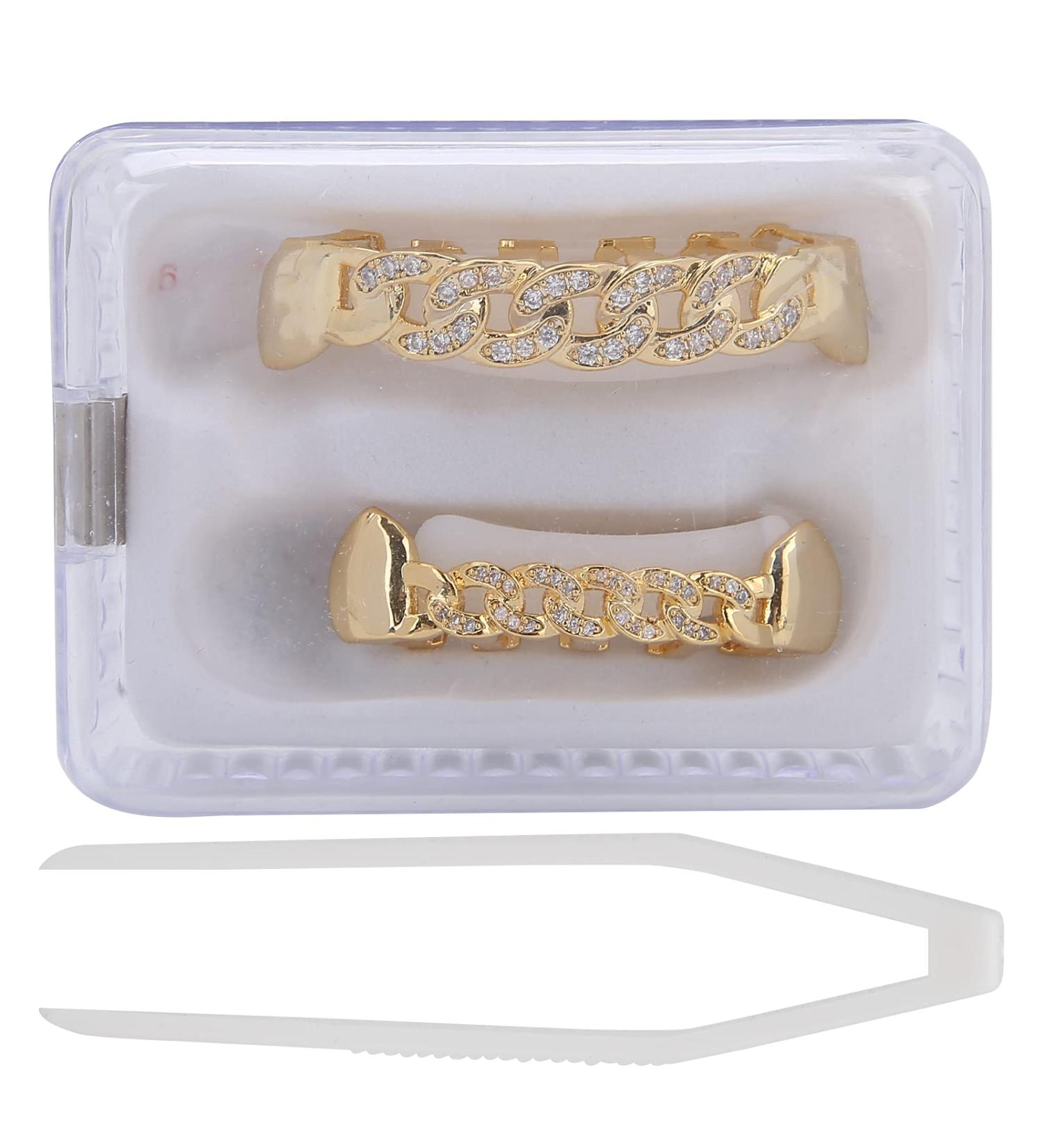 Denture Sets Dental Decorative Brackets Hip Hop Dental Supports Hip Hop Dental Decorations(Gold) - Buy Online on GoSupps.com