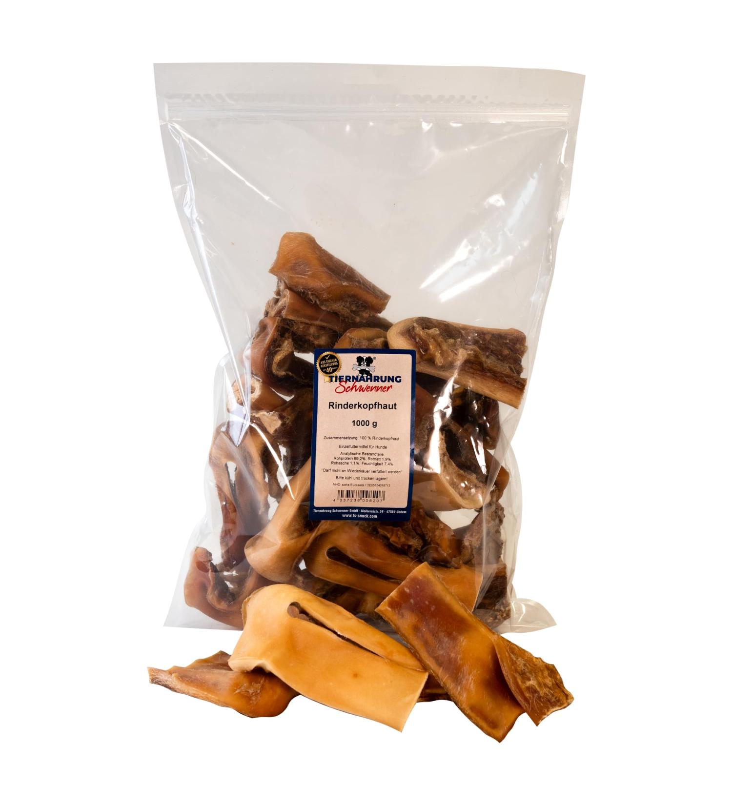 Schwenner Short Beef's Head Dog Snacks - Dried Pet Food for Dental Care | 1000g (1 Pack) | International Shipping - Buy Online on GoSupps.com