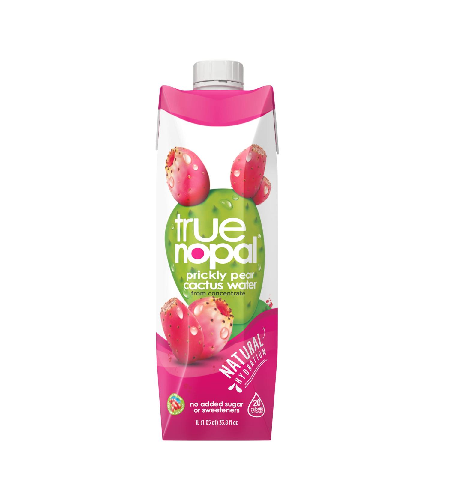 True Nopal Cactus Water 33.8 fl oz - Pack of 12 | Hydrating Natural Drink - Buy Online on GoSupps.com