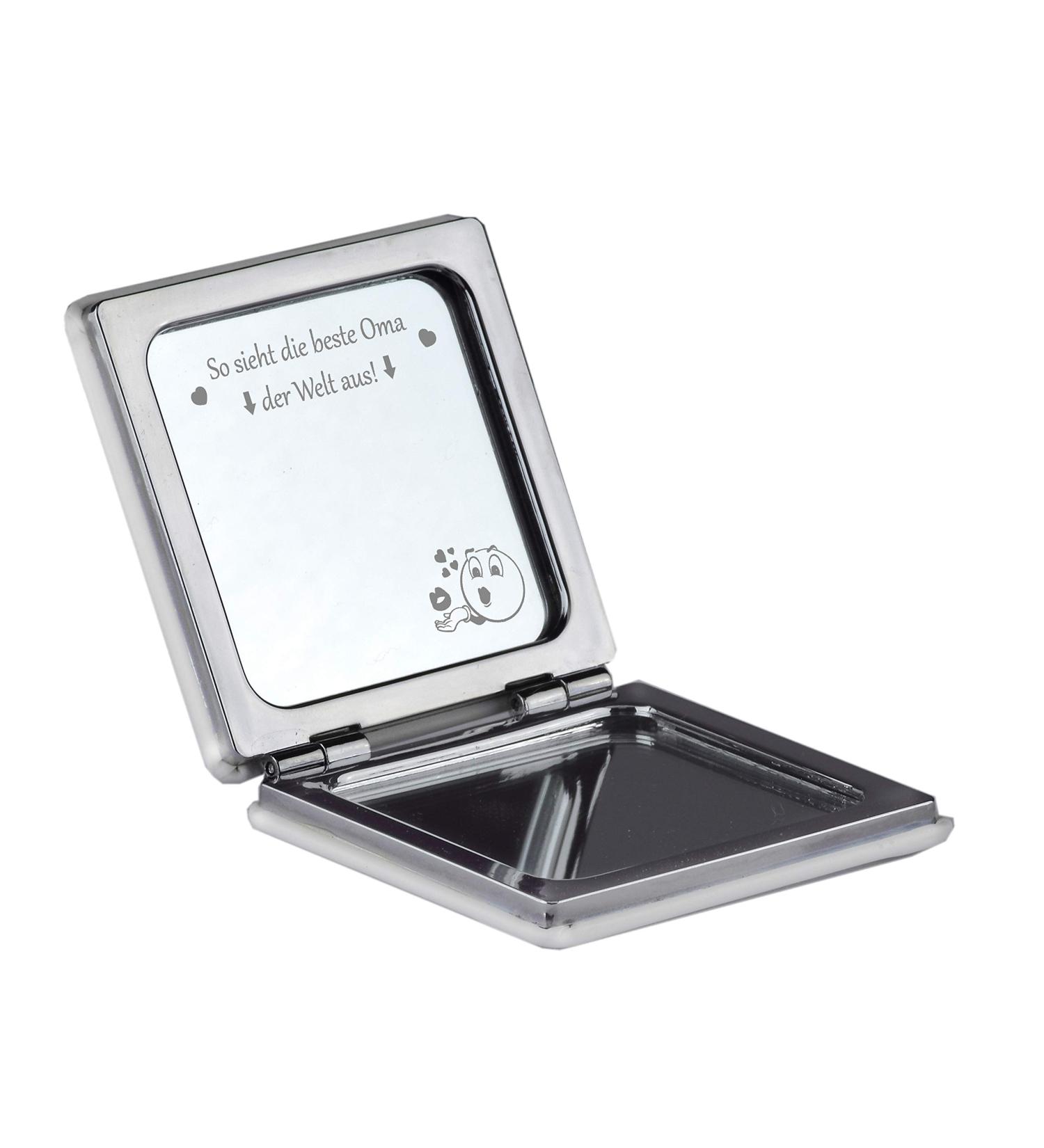 Personalized Engraved Compact Mirror - Best Grandma Forever | Foldable Travel Handbag Mirror Gift - Buy Online on GoSupps.com