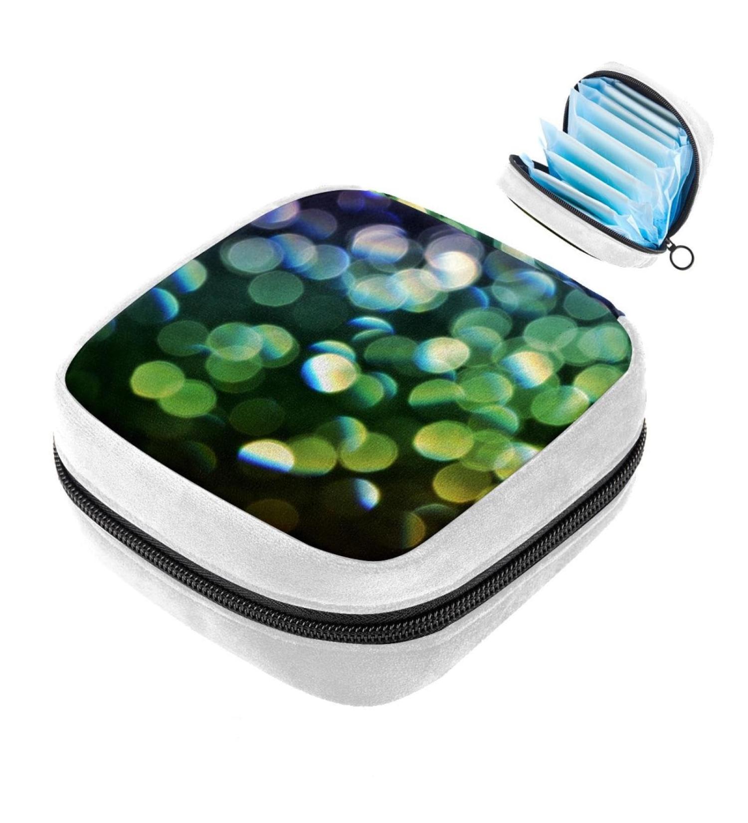 GIAPB Sanitary Napkin Storage Bag | Period Tampon Makeup Pad Pouch | Green Dot Color - Buy Online on GoSupps.com