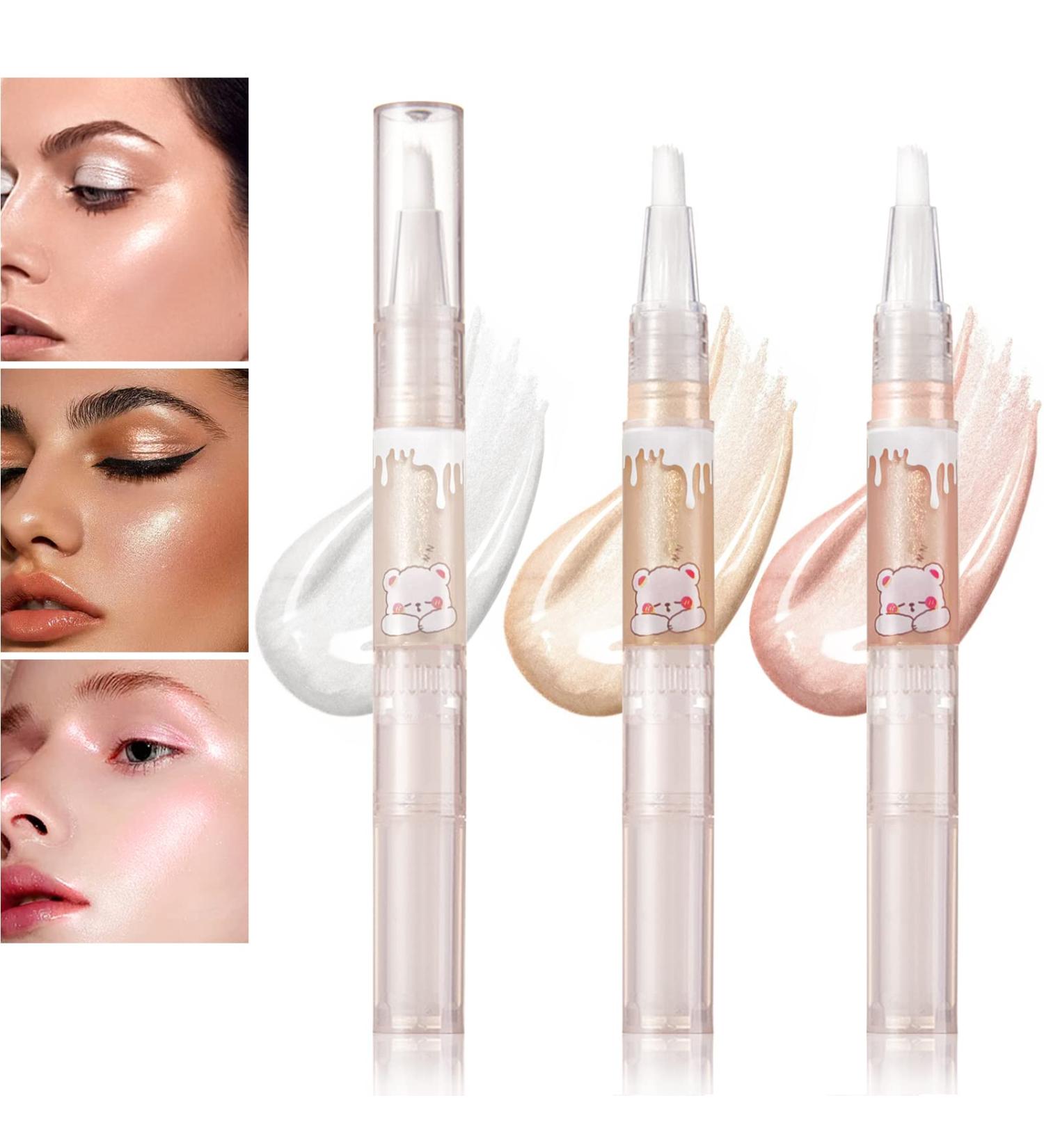 NewBang Liquid Glitter Eyeshadow Stick Set - Highly Pigmented, Long Lasting, Waterproof Shimmer Eye Highlighter - 3Pcs Hypoallergenic Inner Corner Eye Shadow Brightener - 0.33 Ounce Pack - Buy Online on GoSupps.com