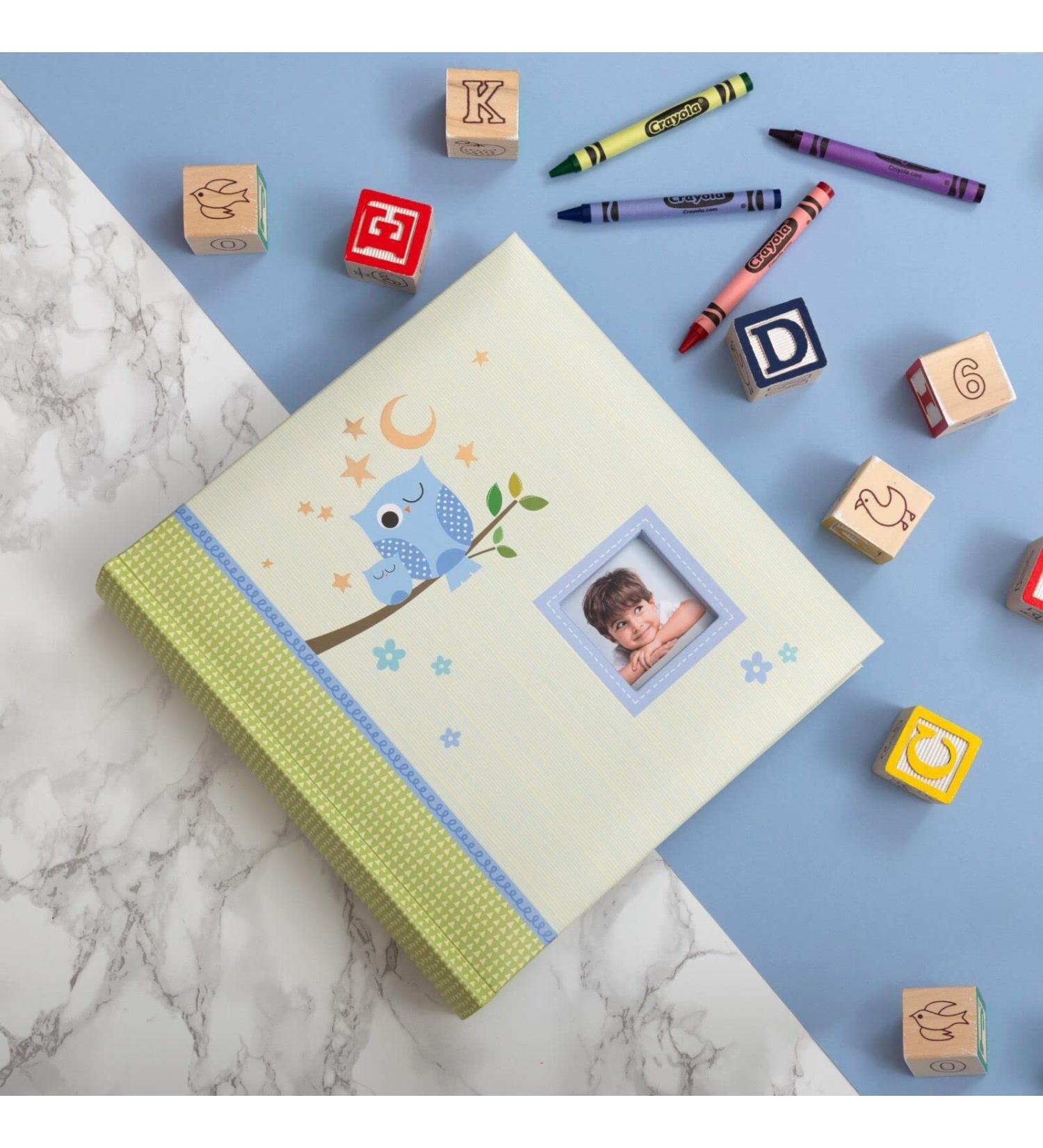 Kusso Blue Sleepy Owl Children's Photo Album - Personalize with 200 6x4 Inch Photos for Babies, Toddlers, and Kids - Buy Online on GoSupps.com