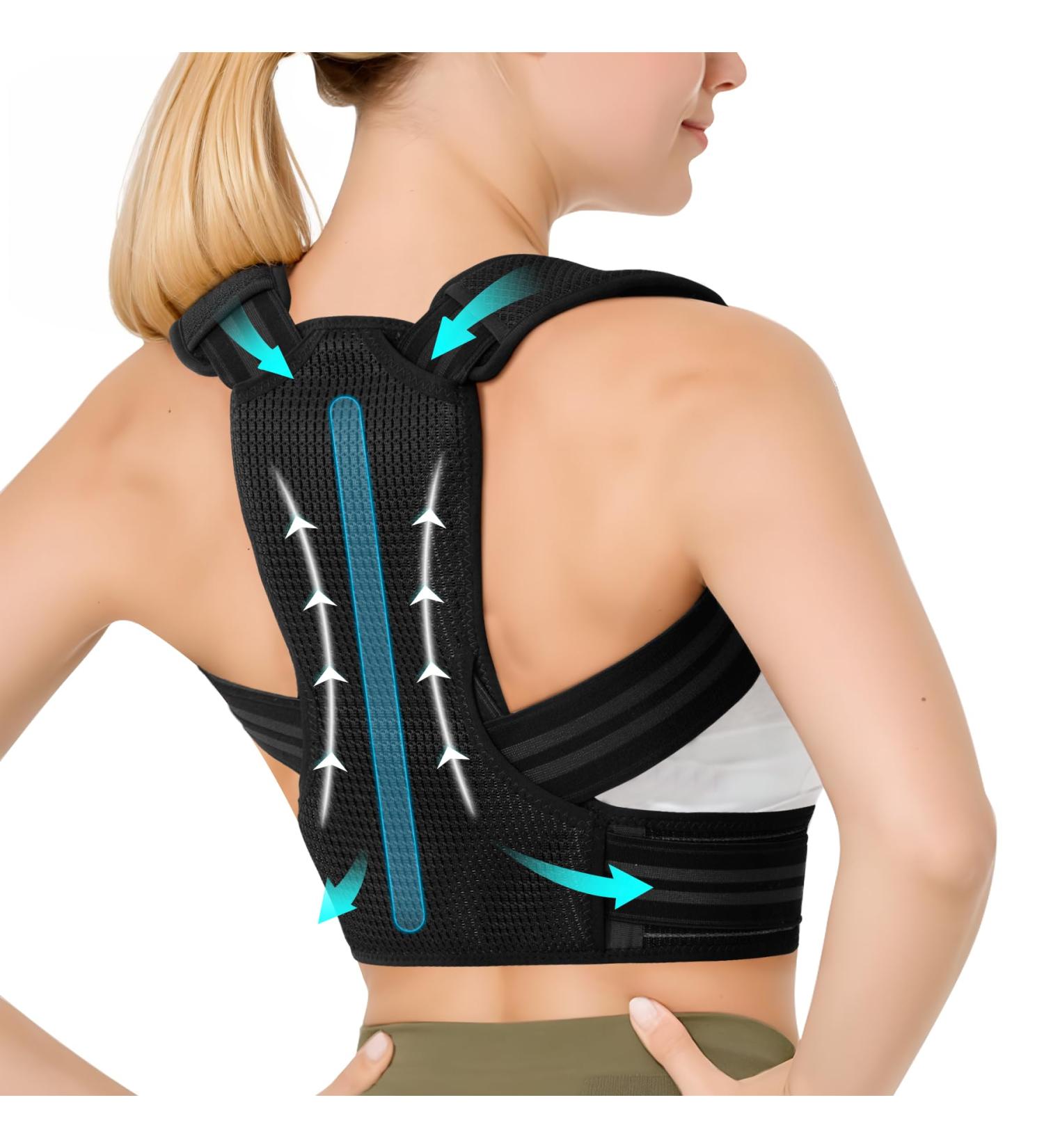 Prowaves Adjustable Posture Correction Back Support Belt for Men & Women | Breathable Back Straightener | Improve Posture & Comfort - Buy Online on GoSupps.com