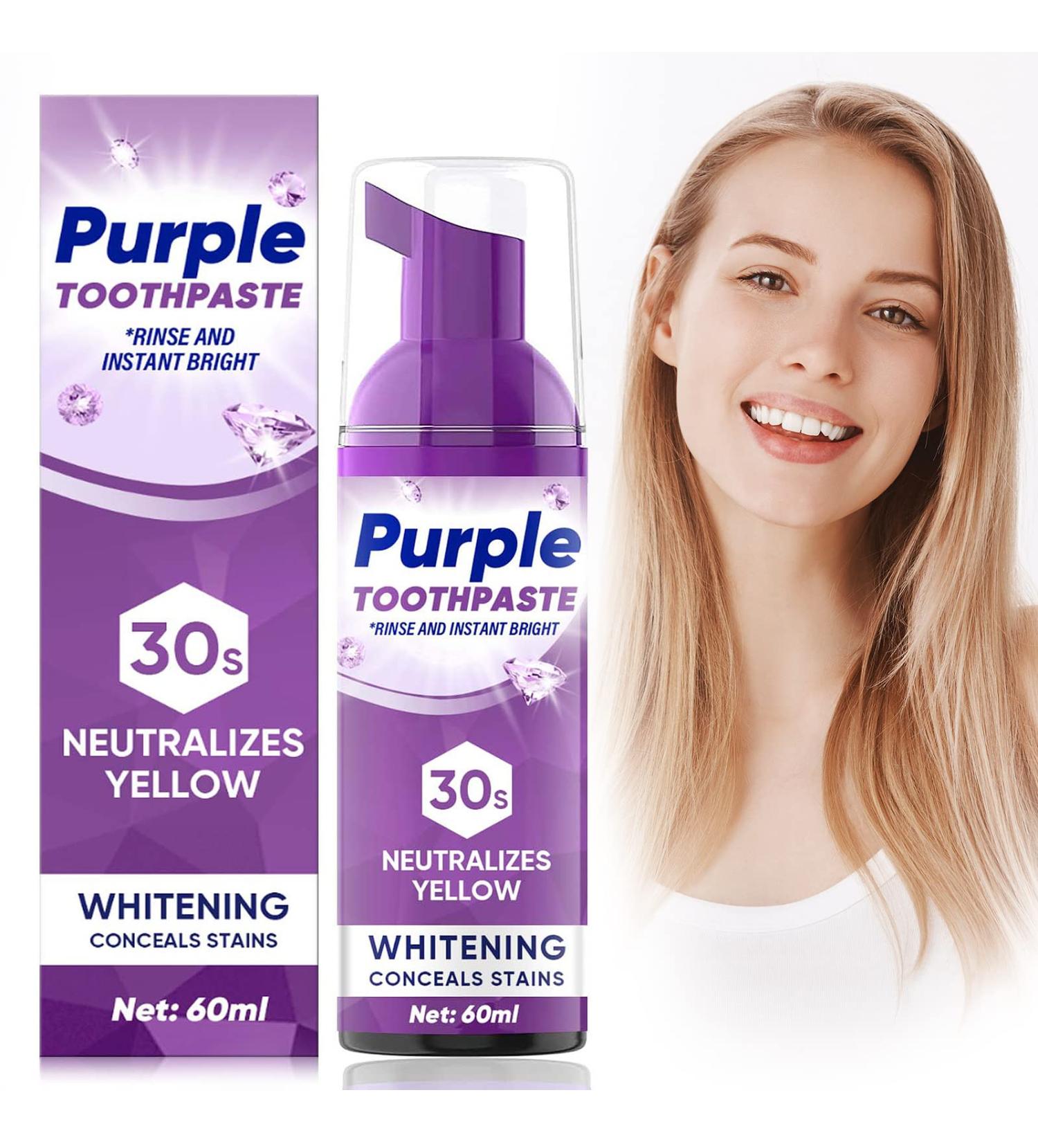 Purple Teeth Whitening Toothpaste - Stain Removal & Colour Correction - Buy Online on GoSupps.com