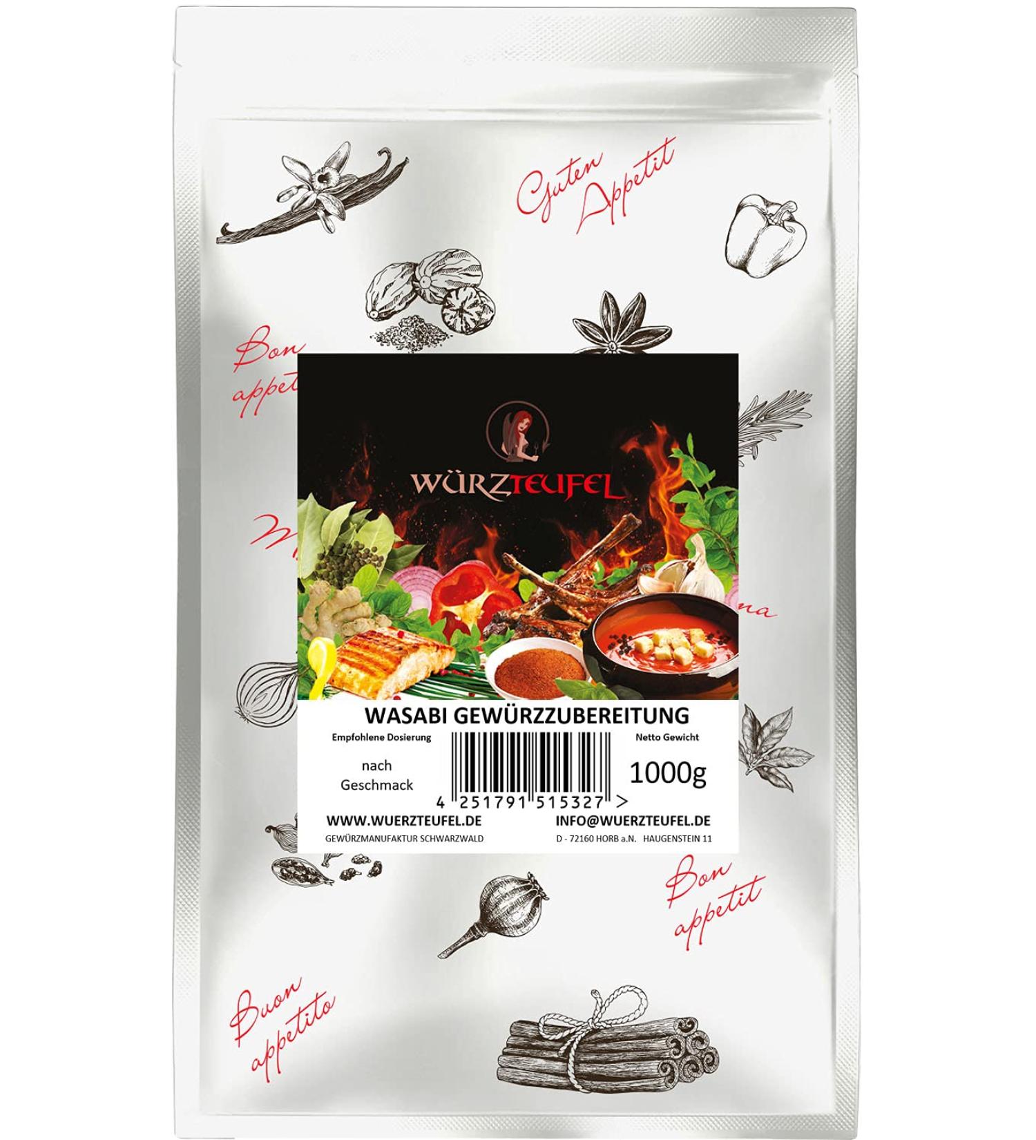 Wasabi Spice Preparation Wasabi Paste Powder Sushi Wasabi Sachet 1000 g (1.0 kg) - Buy Online on GoSupps.com