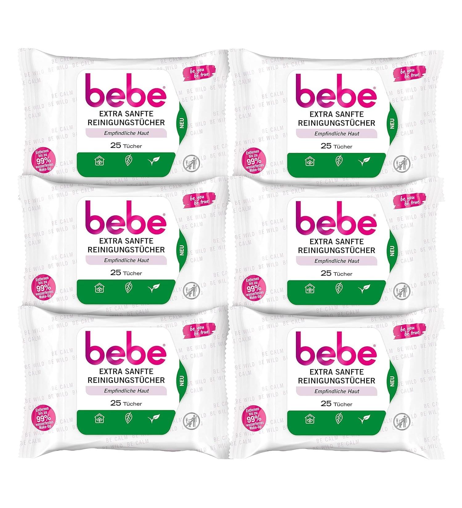 Bebe Extra Gentle Cleaning Towels - Vegan Fragrance-Free Facial Wipes with Aloe Vera for Sensitive Skin | 150 Moisturizing Makeup Remover Towels - Buy Online on GoSupps.com