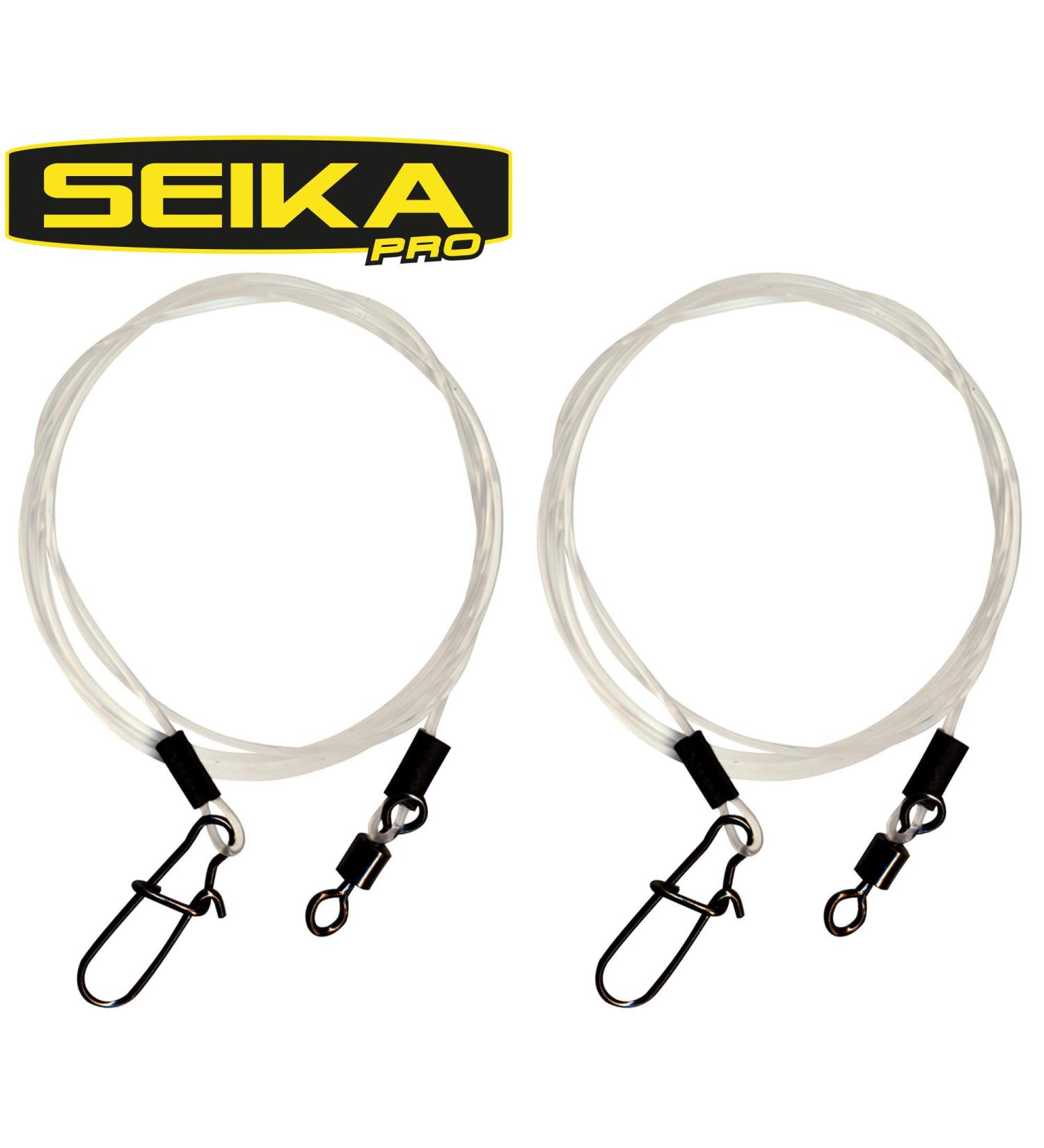 FTM Seika Pro Fluorocarbon Department of 60cm - 2 Auf subjects for spin fishing on pike & zander spinning spins for spin fishing 0.50mm / 20kg load capacity