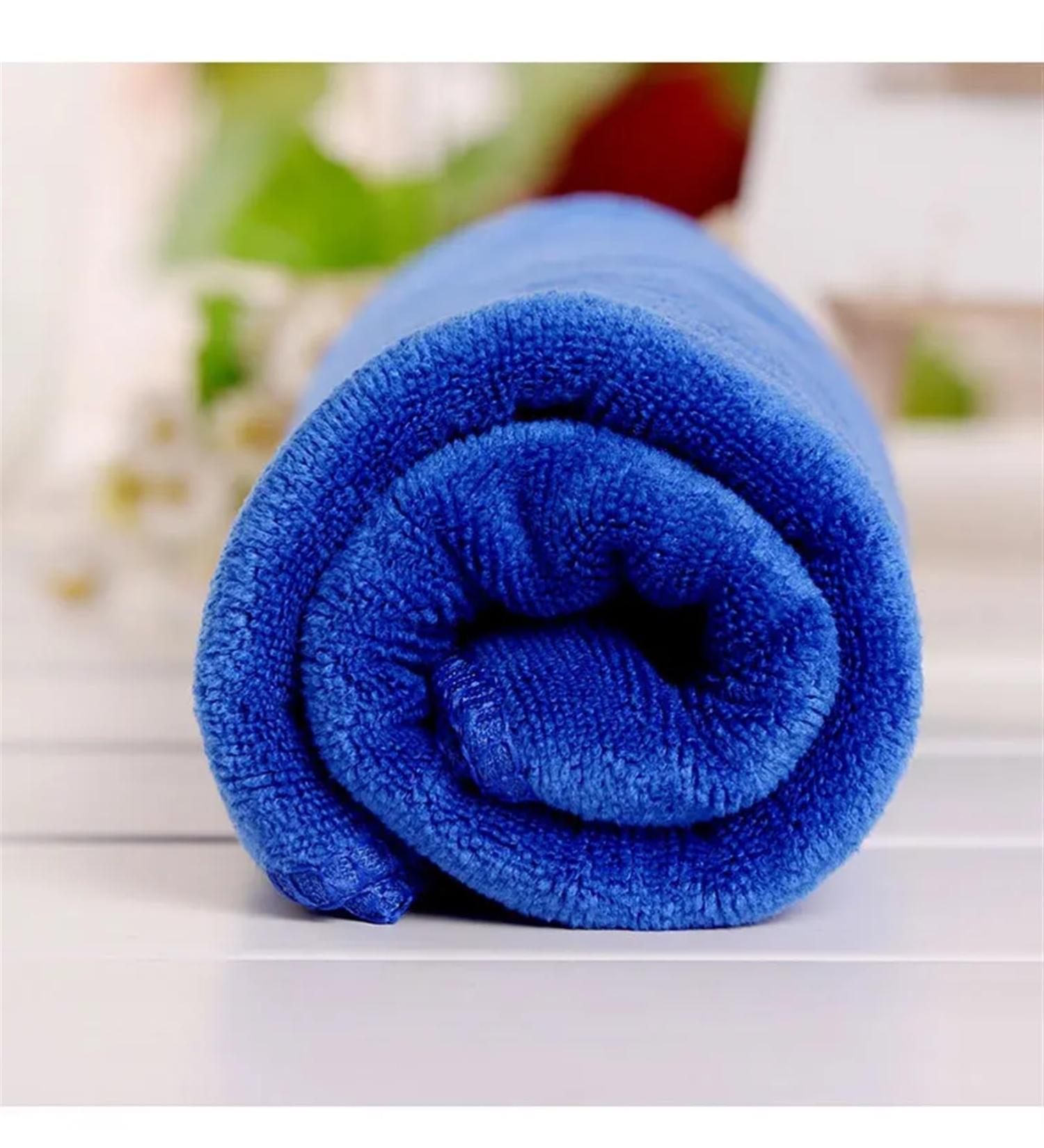 Microfiber Hair Towel 35x75 - Absorbent Thickened Barbershop & Salon Headscarf - Blue | Fast International Shipping - Buy Online on GoSupps.com