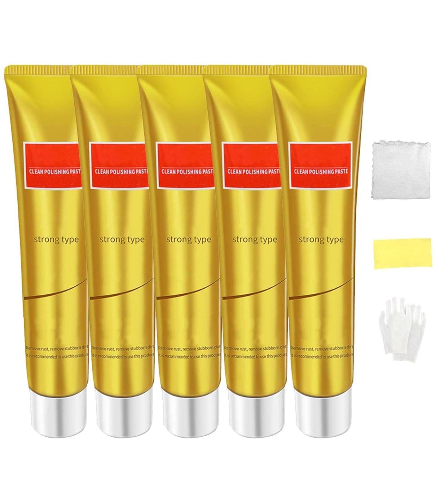 Raturv Metal Polish Cream Metal Polishing Paste Chrome Polish and Rust Remover Metal Polish Cream for Stainless Steel Multifunction Dust & Rust Remover Polisher. (5pcs) - Buy Online on GoSupps.com