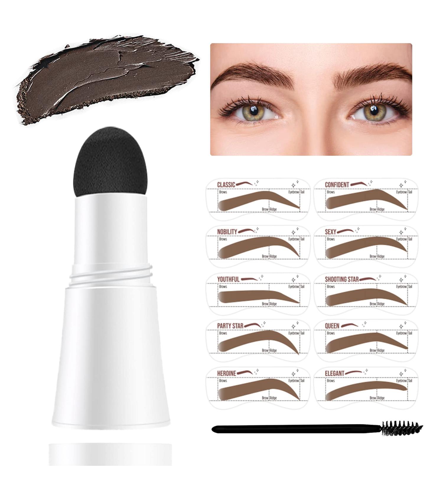 Waterproof Eyebrow Stamp Kit for Beginners - Dark Brown | Long-Lasting & Easy to Use - Buy Online on GoSupps.com